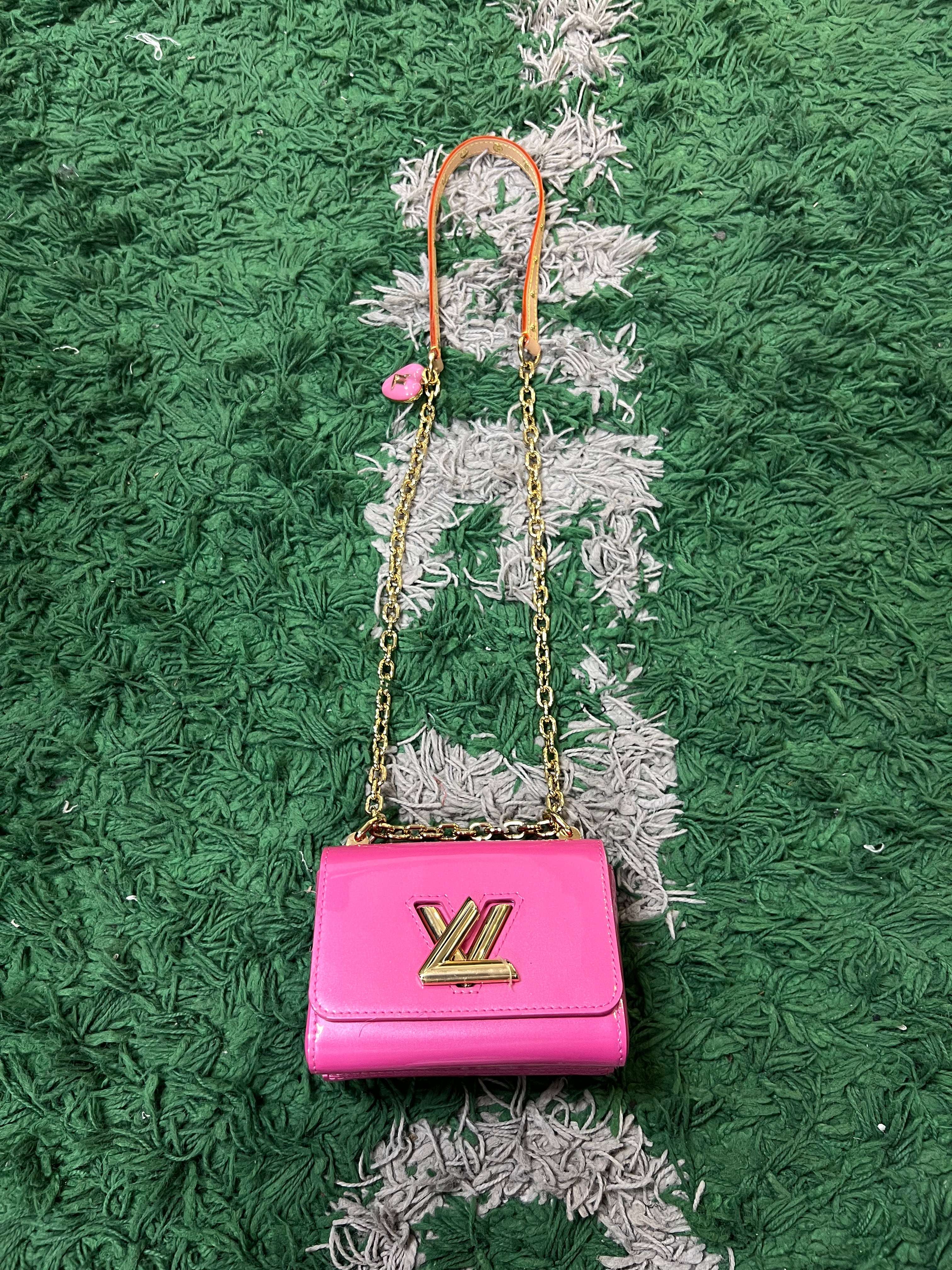 Louis Vuitton Pink Patent Chain Leather Bag Bag