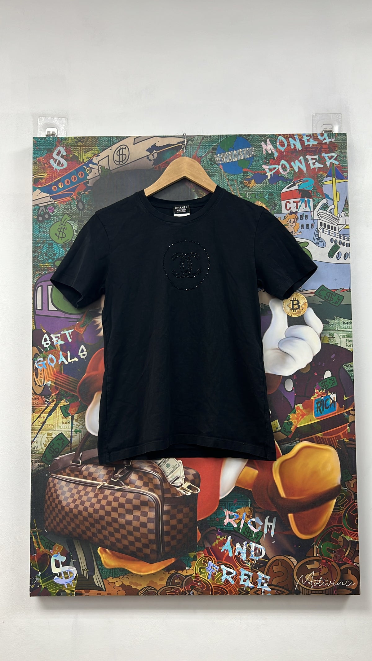 Chanel Black Rhinestone (Women's) Tee