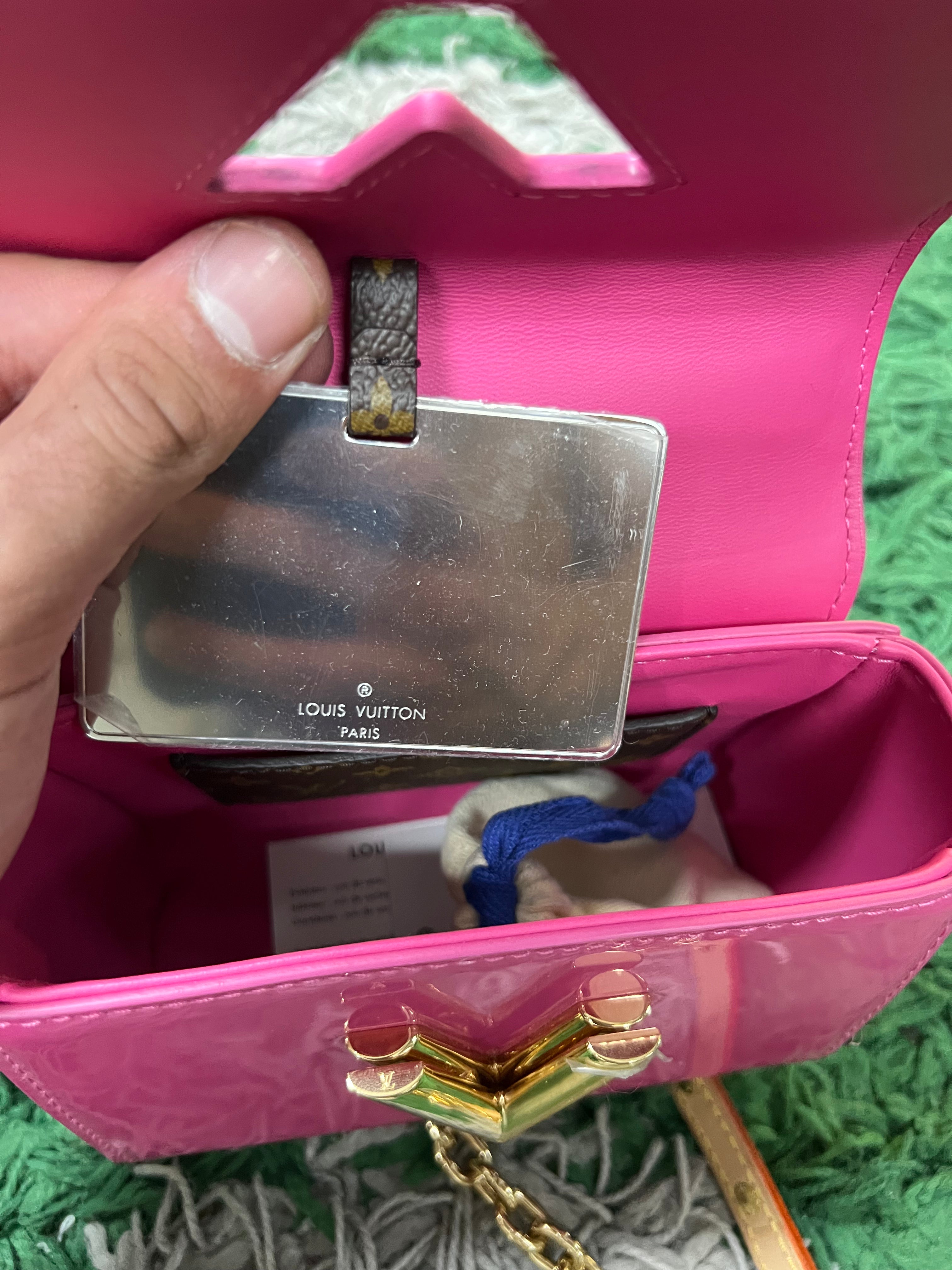Louis Vuitton Pink Patent Chain Leather Bag Bag