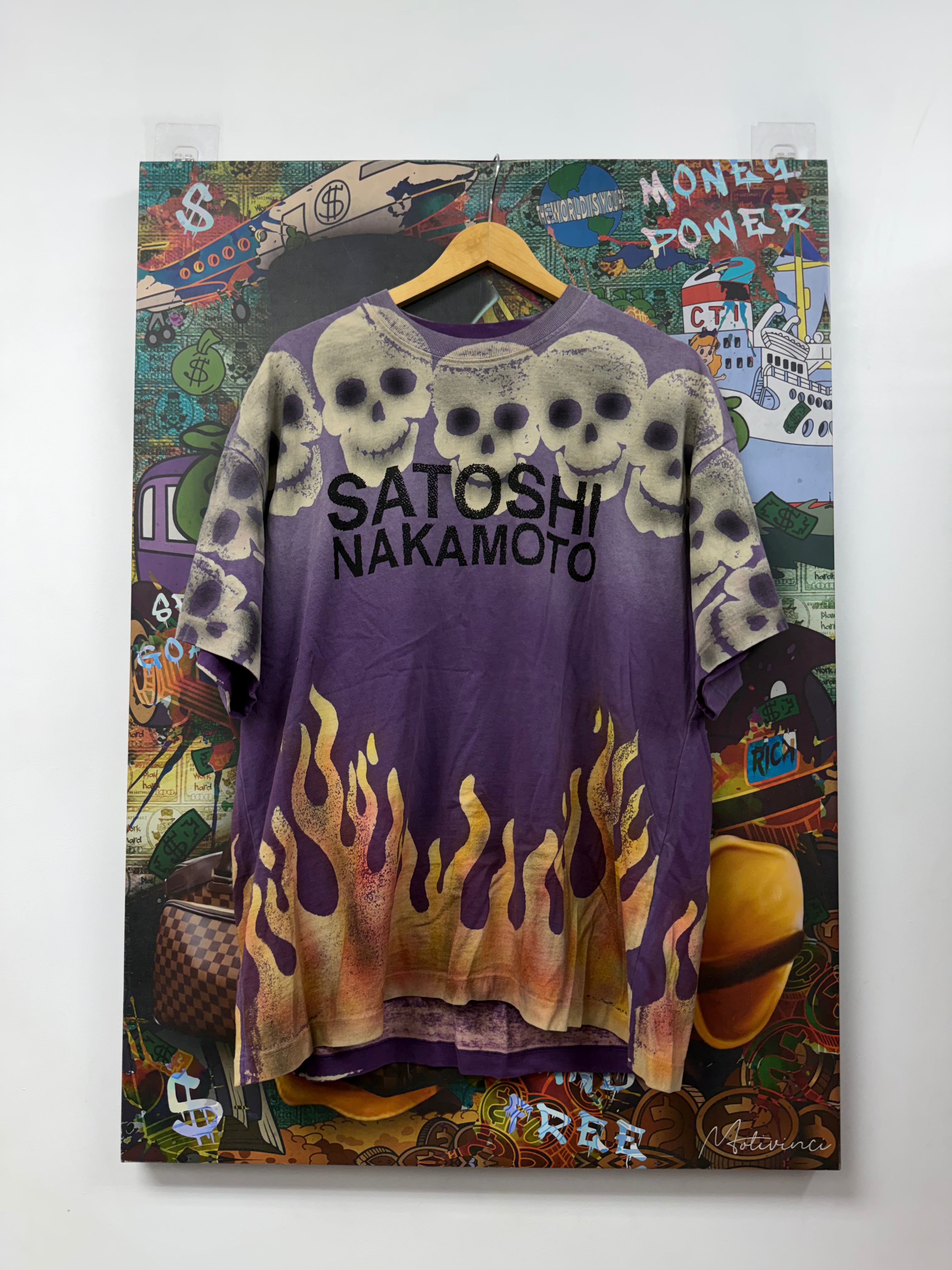 Satoshi Nakamoto Purple Lost Boys Tee