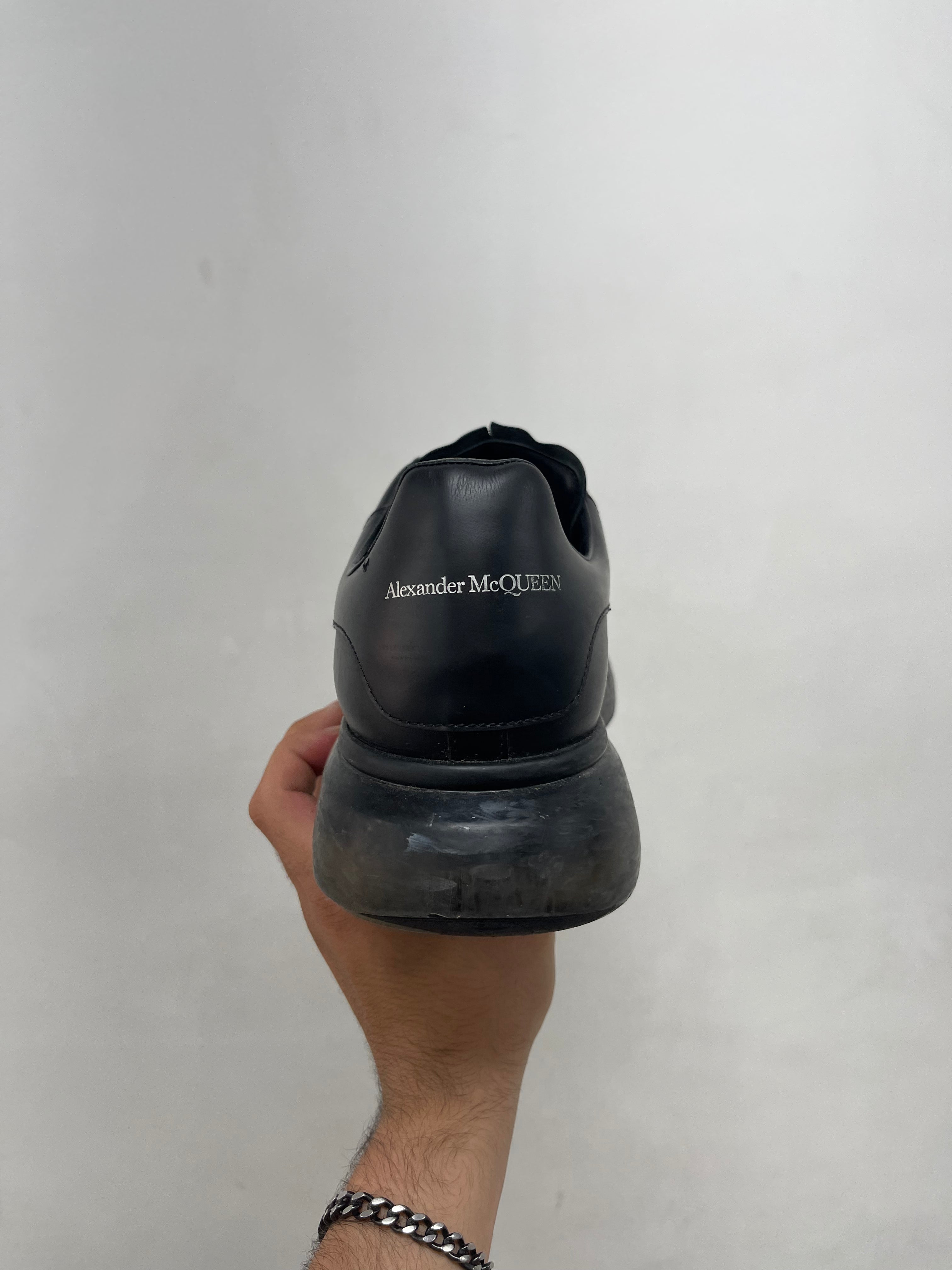 Alexander Mcqueen Black Clear Oversized Sneakers
