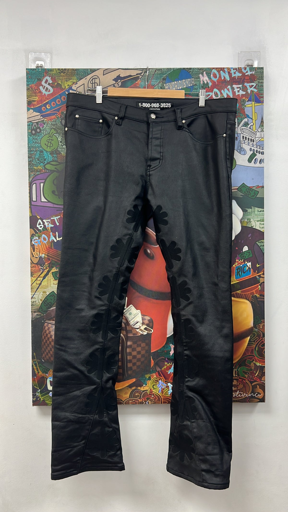LOST SHDWS Black Wax Jeans