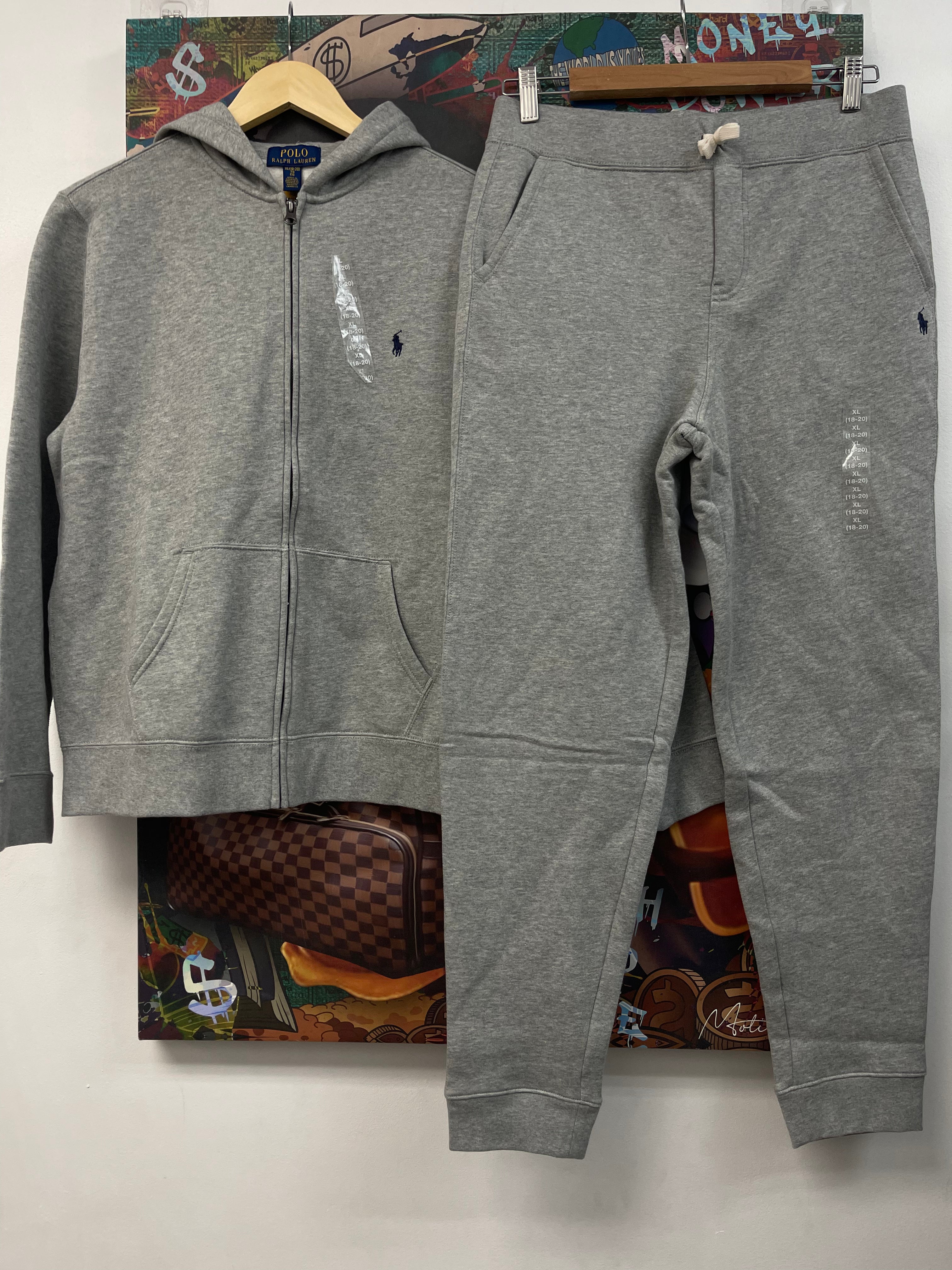 Polo Kid's Grey Navy (Fits M XS) Sweatsuit