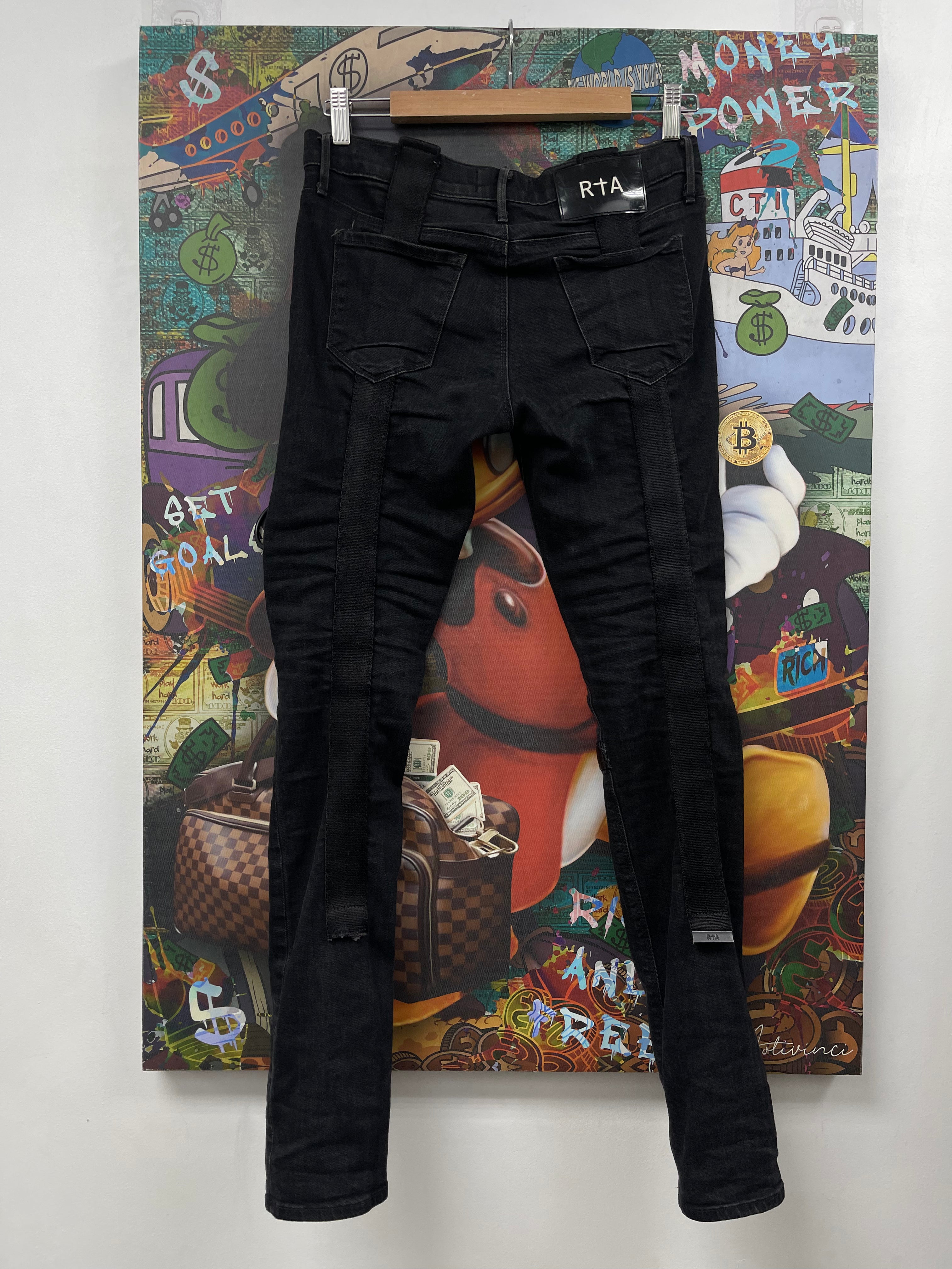RTA Black Cargo Jeans