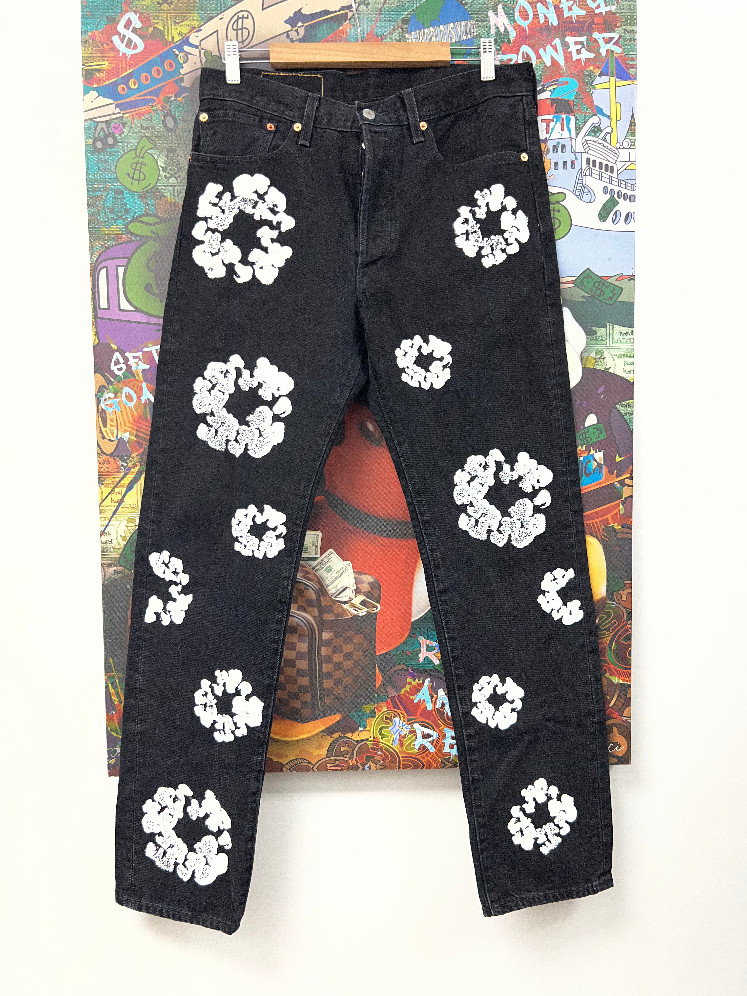 Denim Tears Black Wreath Jeans
