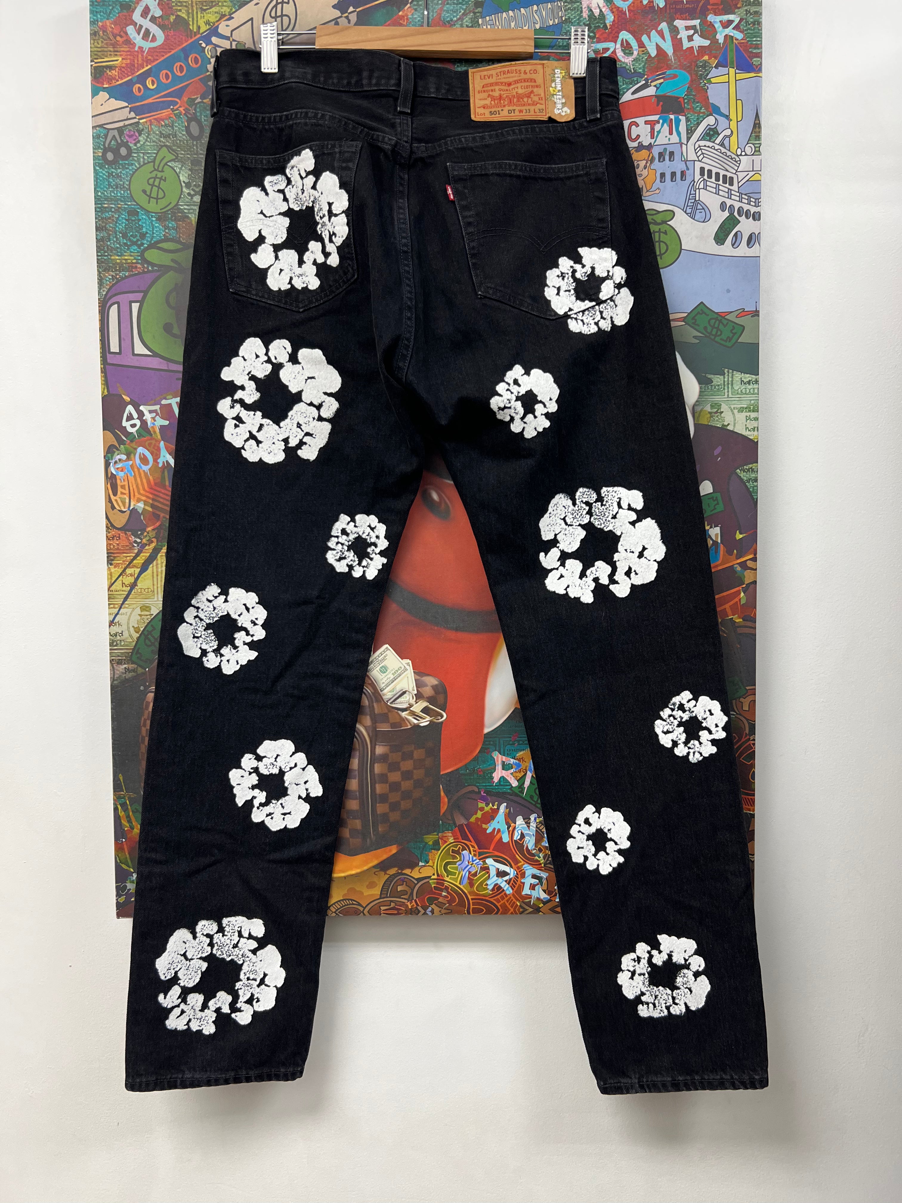 Denim Tears Black Wreath Jeans