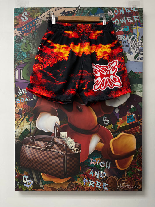 SB Shorts Black Red Used Small