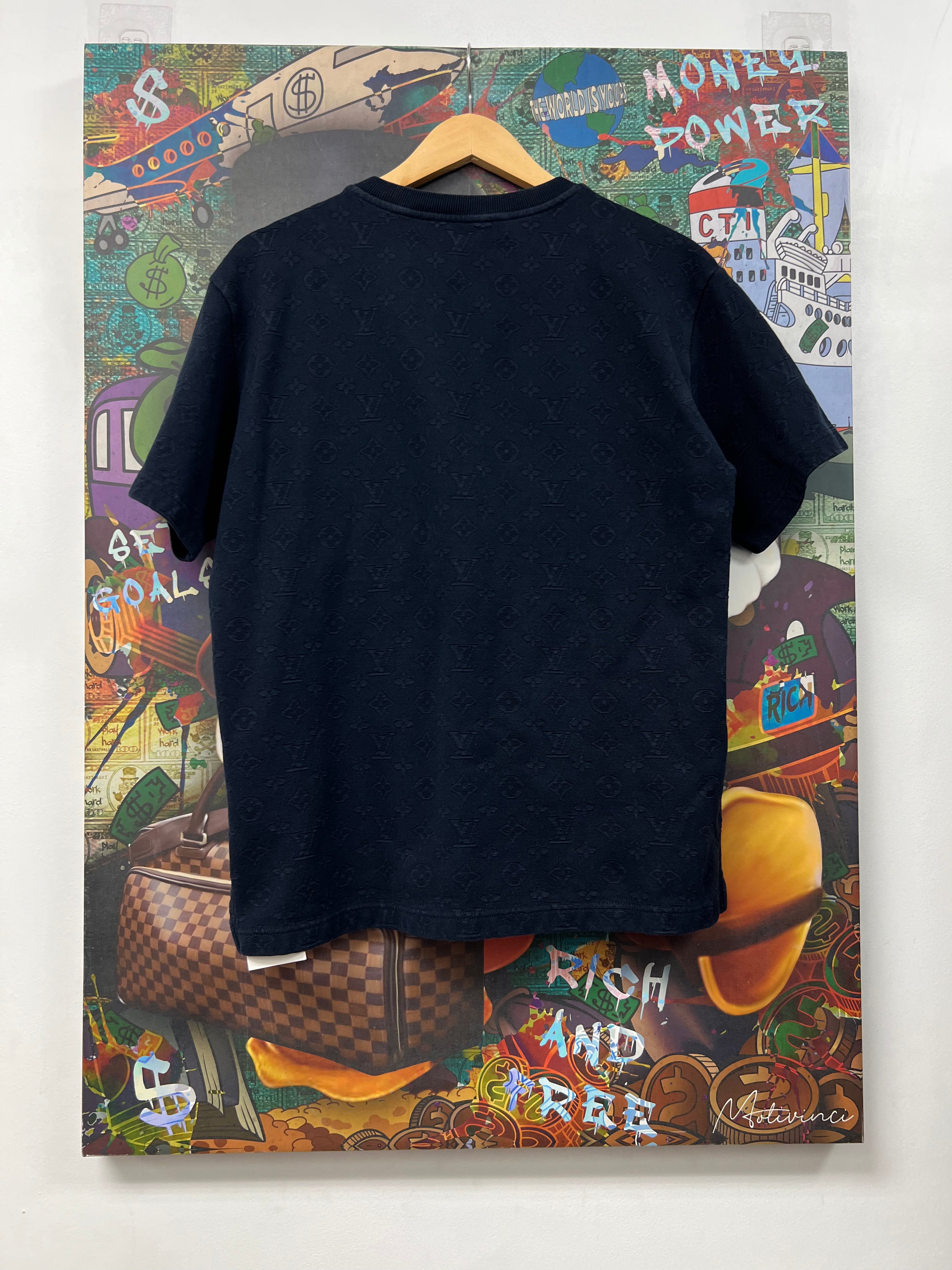 Louis Vuitton Navy 3D Monogram Pocket Tee
