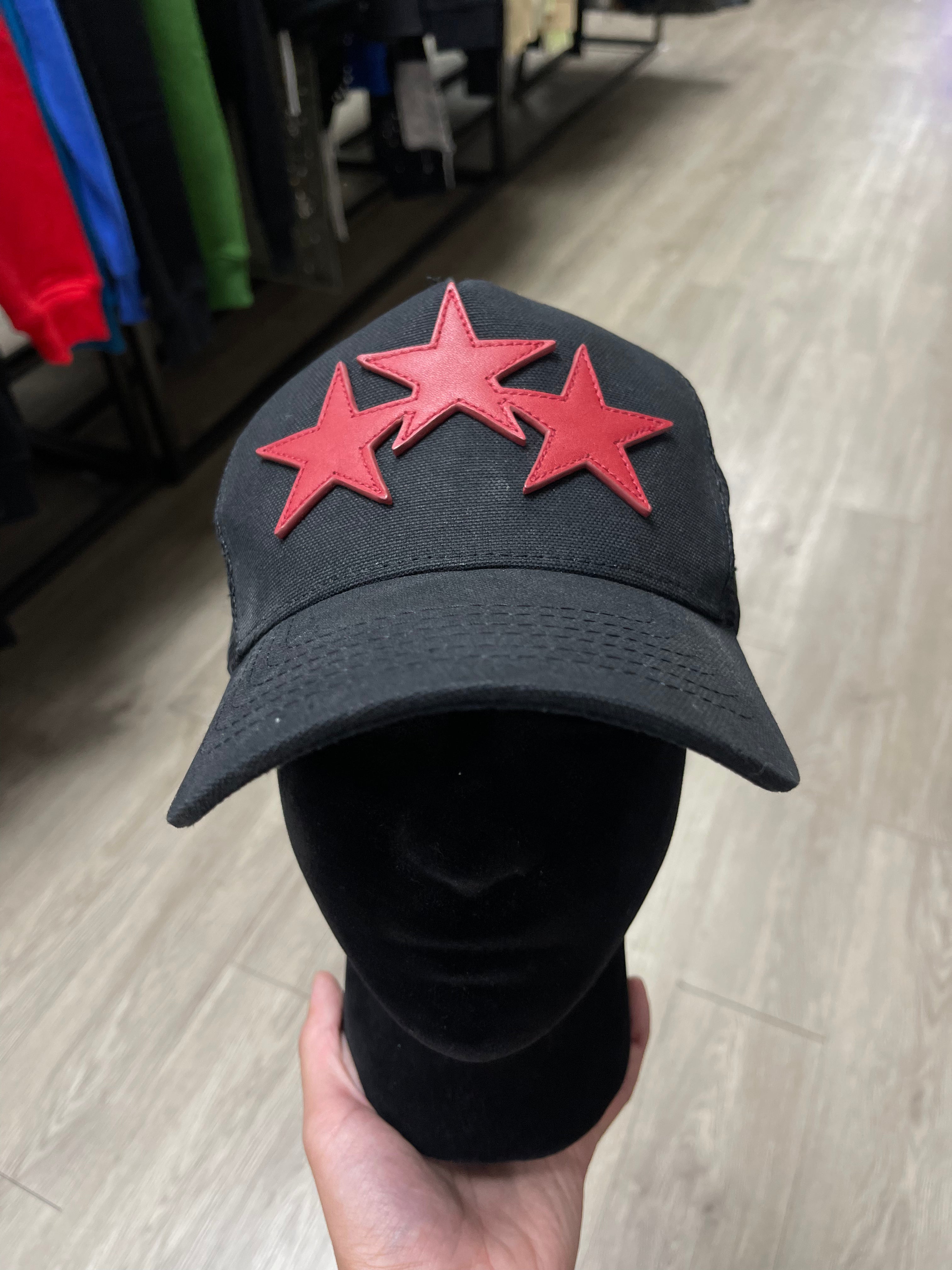 Amiri Black Red 3 Star Hat