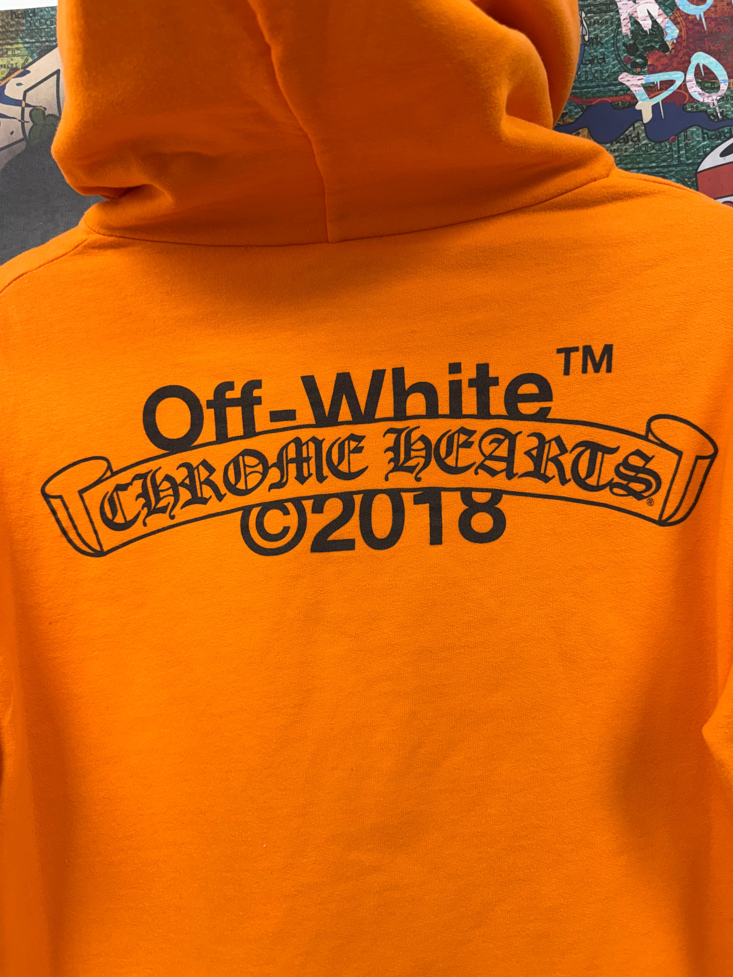 Chrome Hearts Off White Orange Black Hoodie
