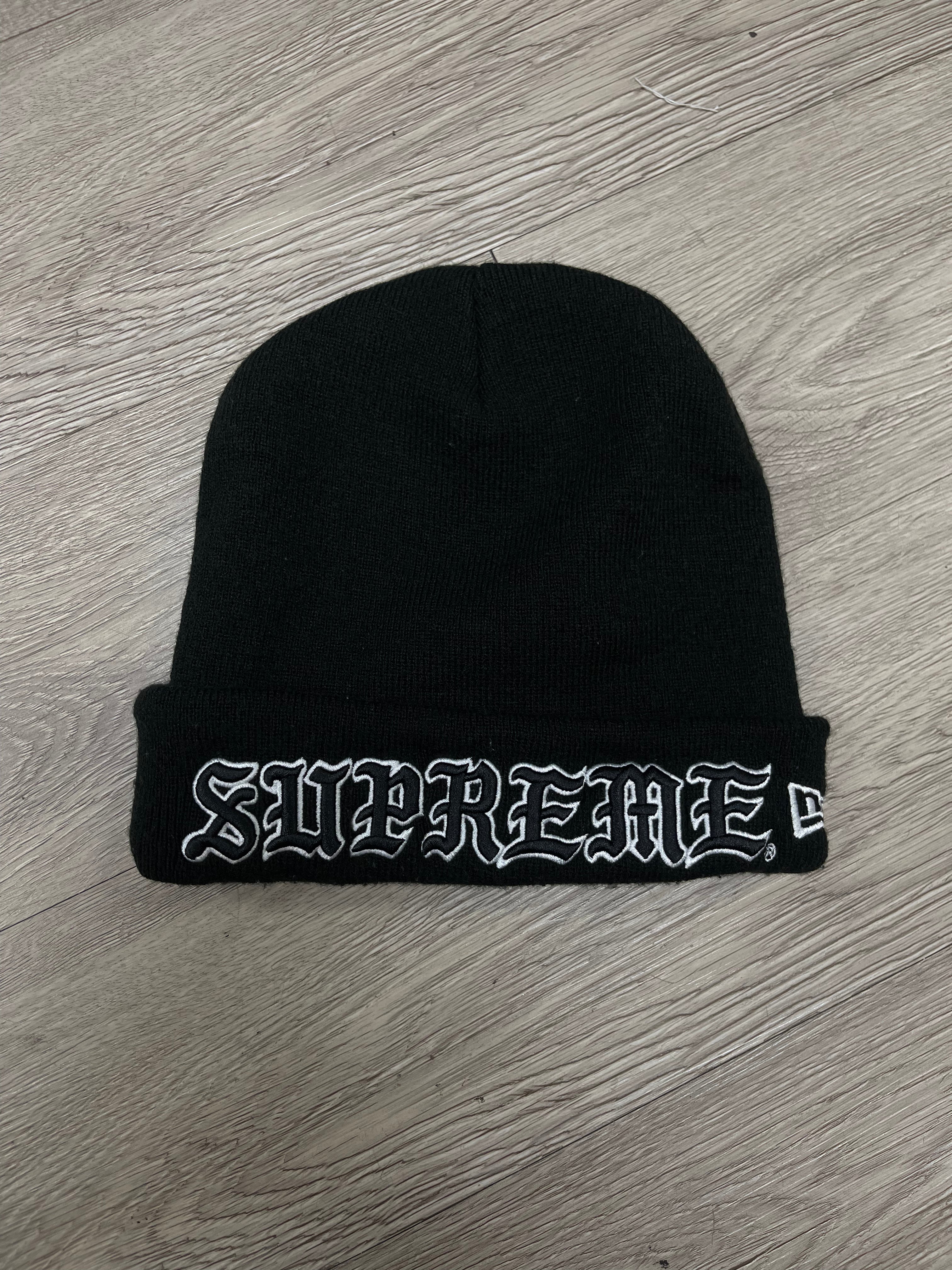 Supreme Black Old English Beanie