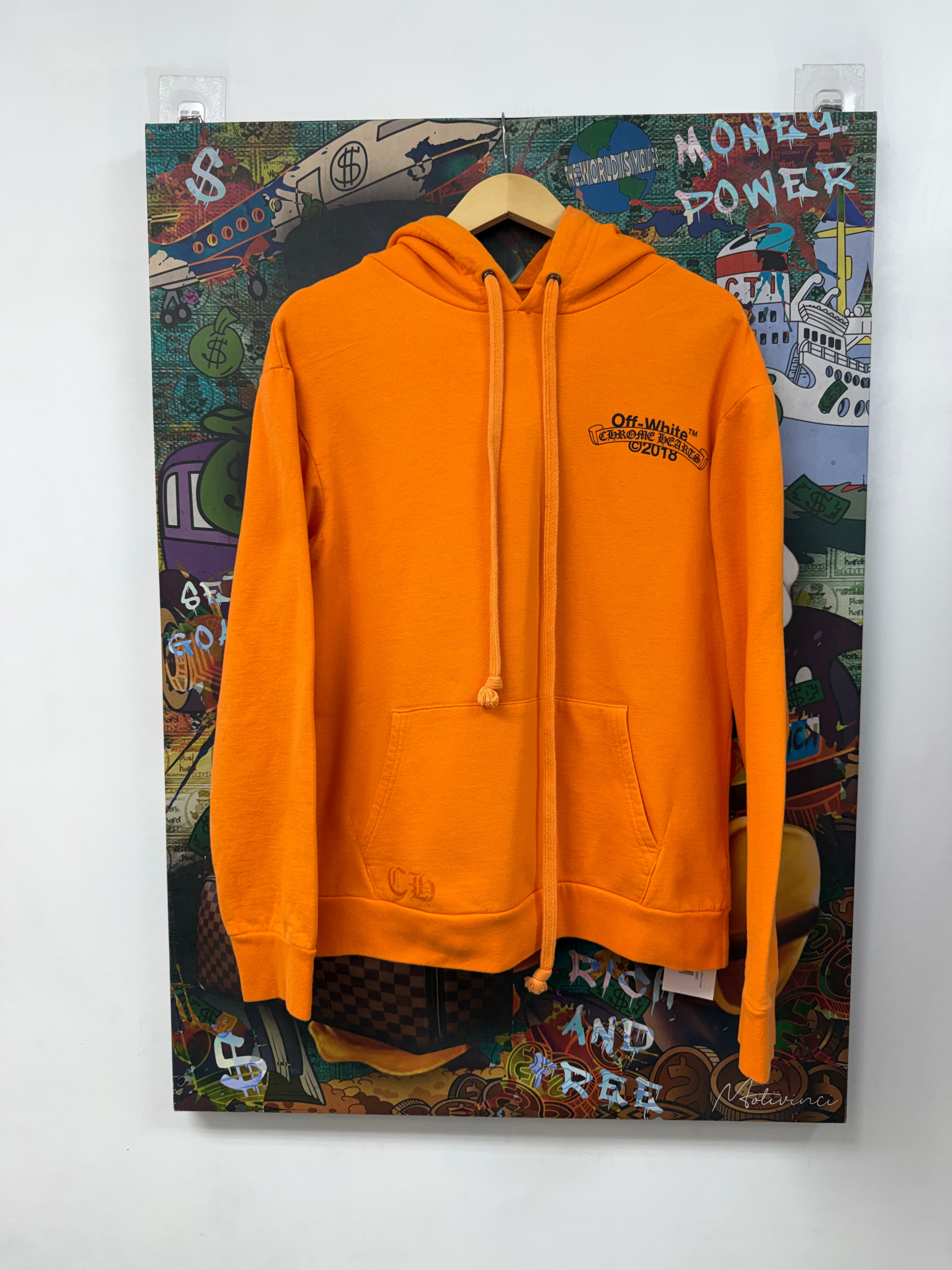 Chrome Hearts Off White Orange Black Hoodie
