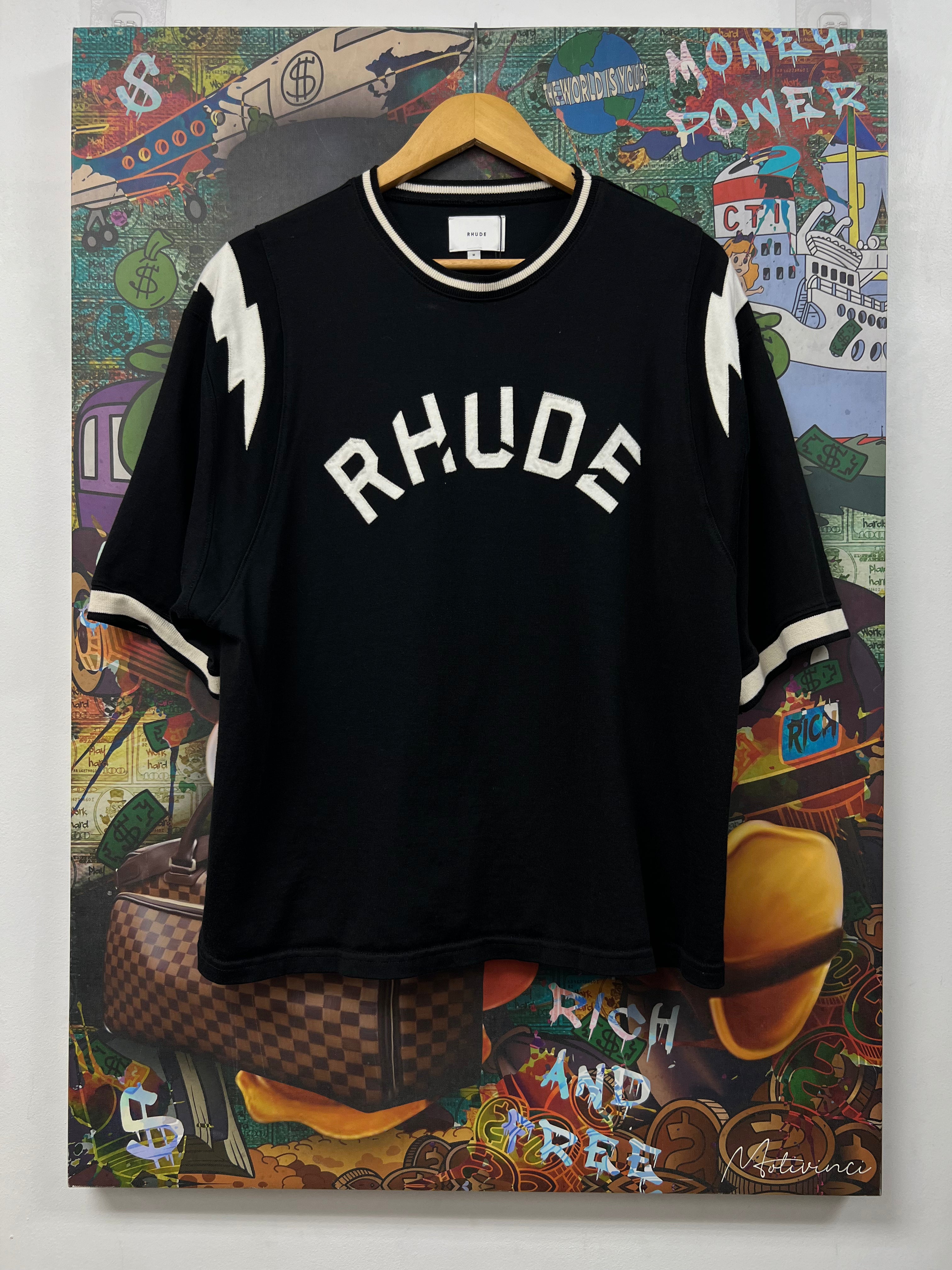 Rhude Black Arc Logo Tee