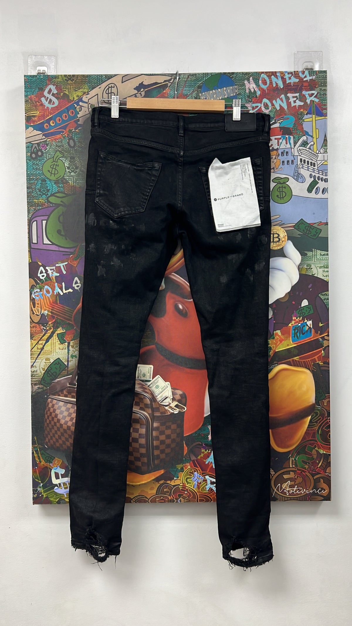 Purple Brand Black Wax P001 Jeans