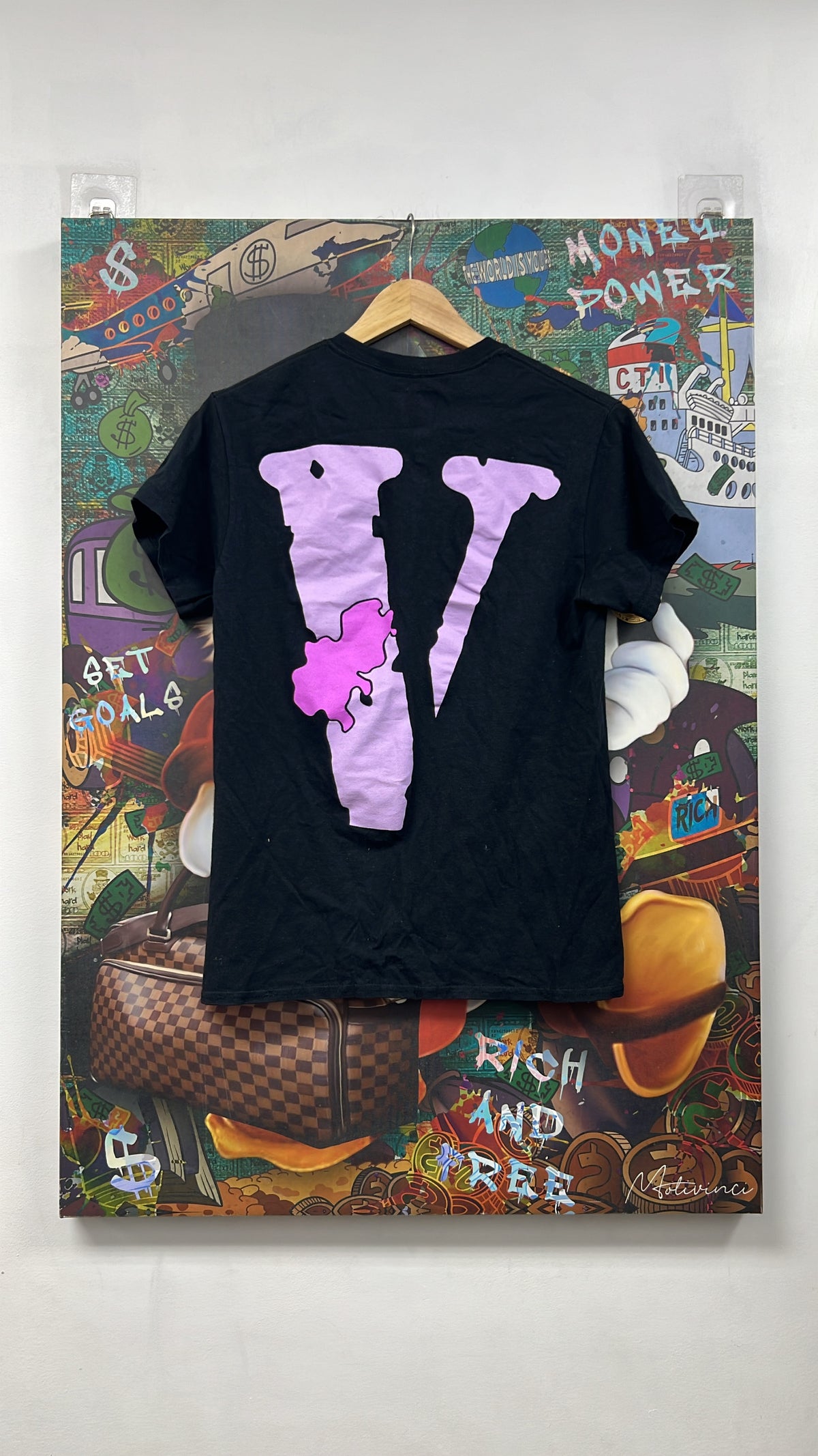 Vlone Black Purple Yams Day Tee
