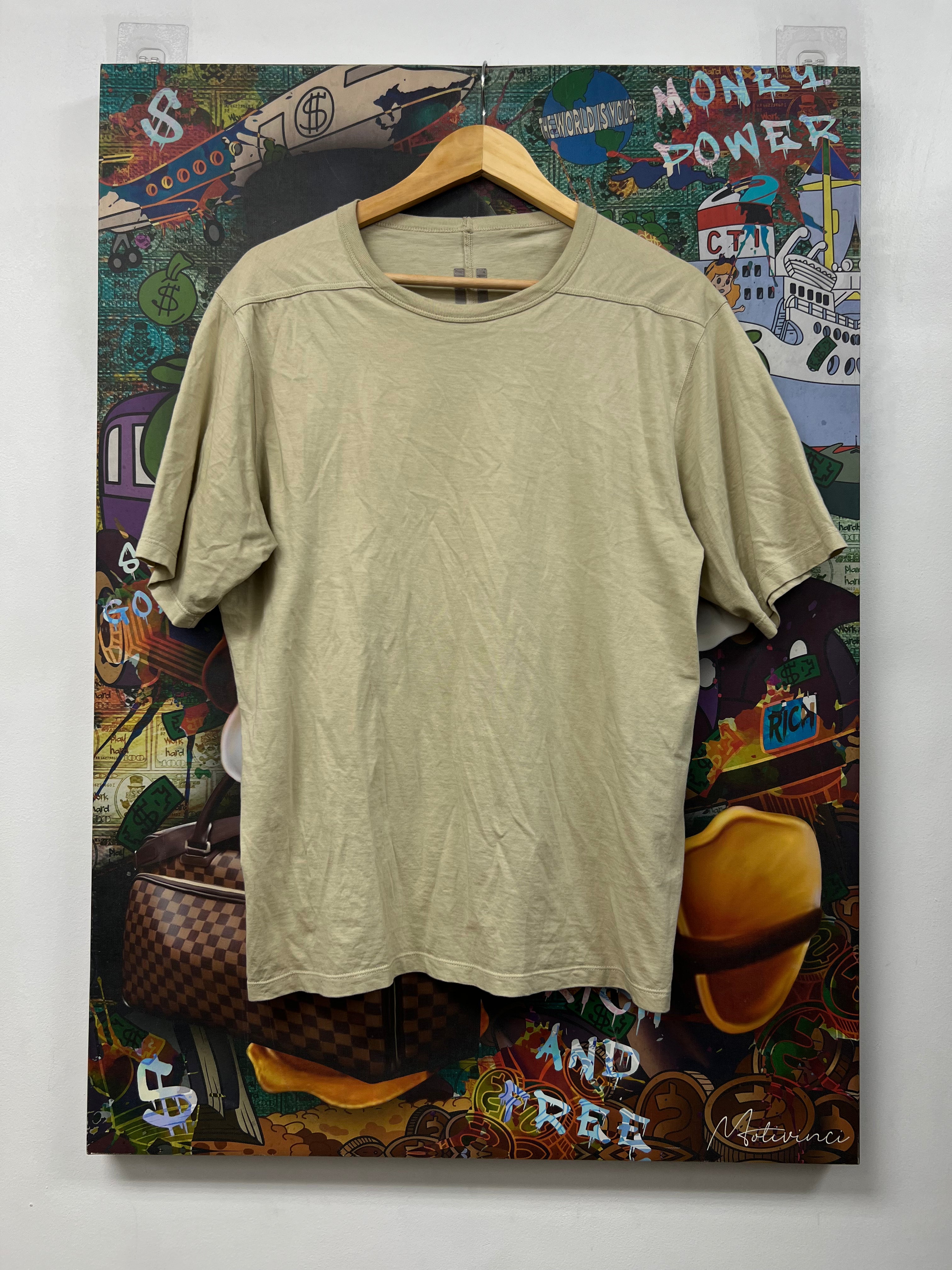 Rick Owens Cream Plain Tee