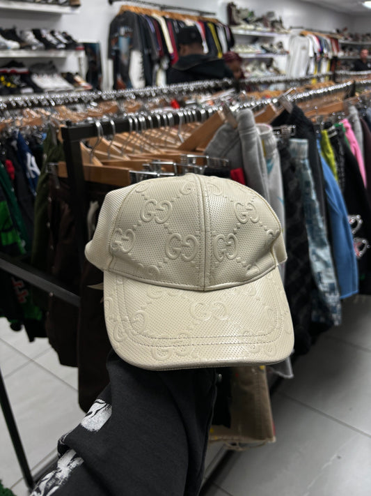 Gucci Leather Mono Cap Tan Used Medium