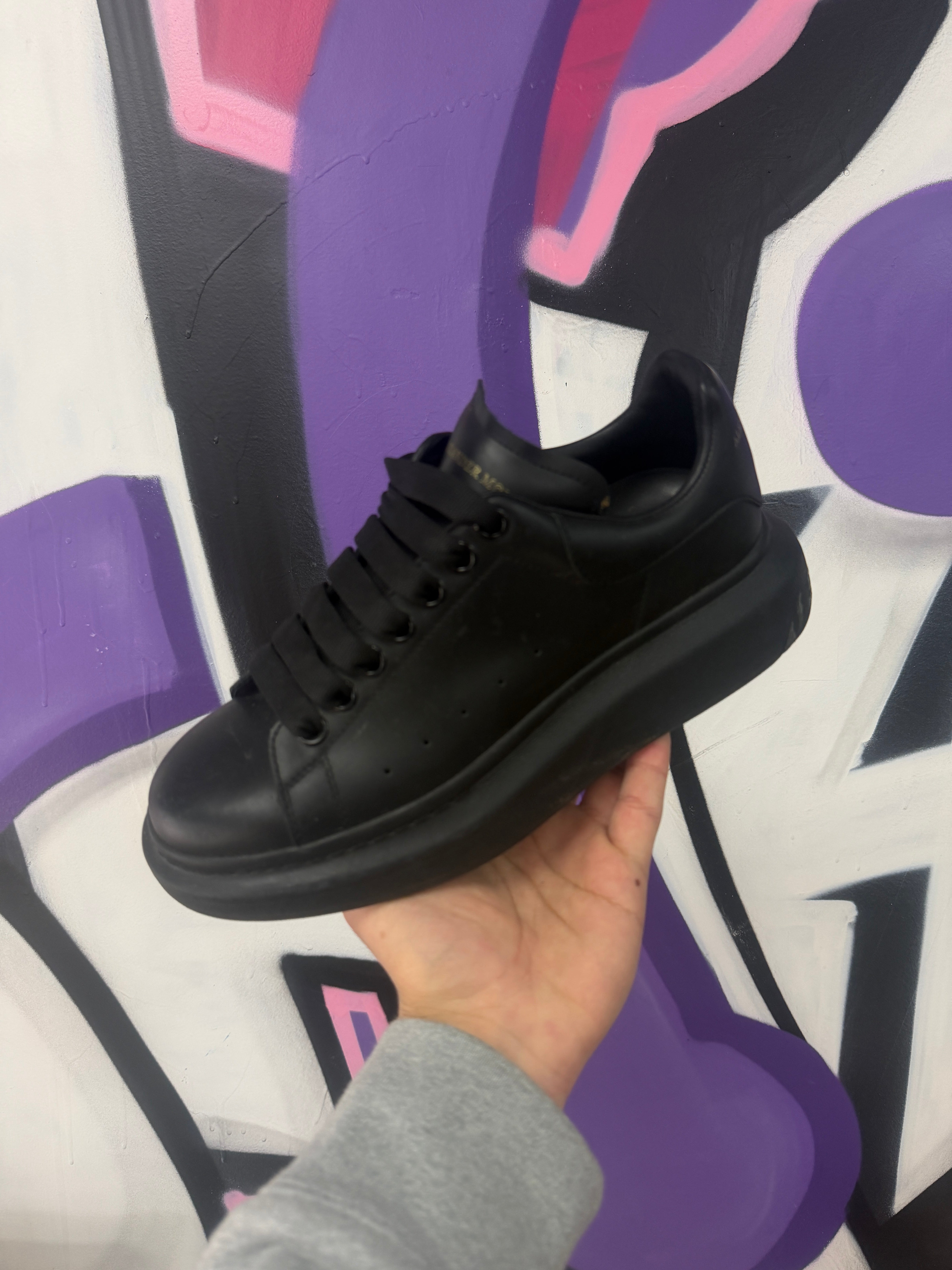Alexander Mcqueen Black Clear Oversized Sneakers