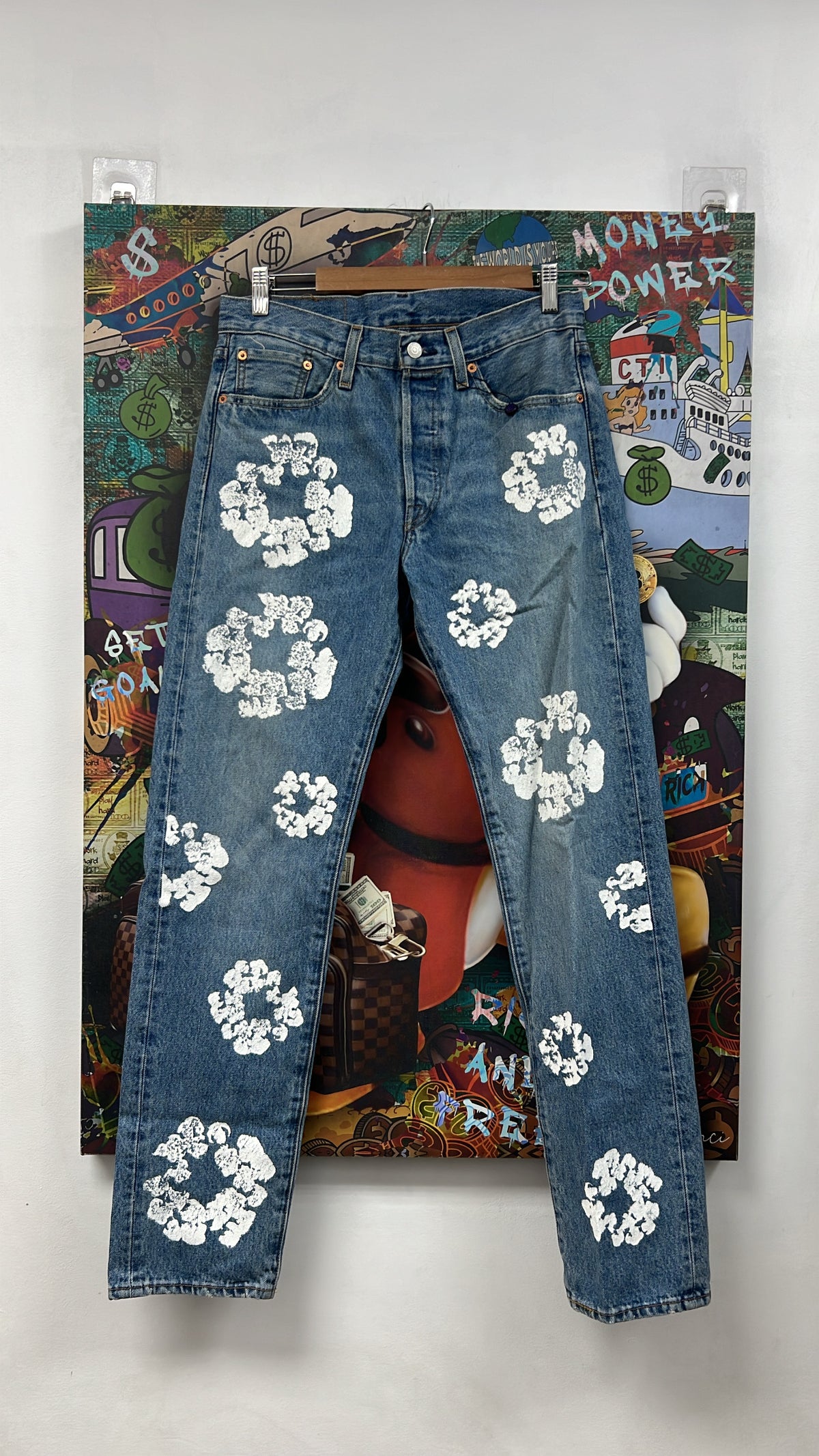 Denim Tears Light Wash Cotton Wreath Jeans