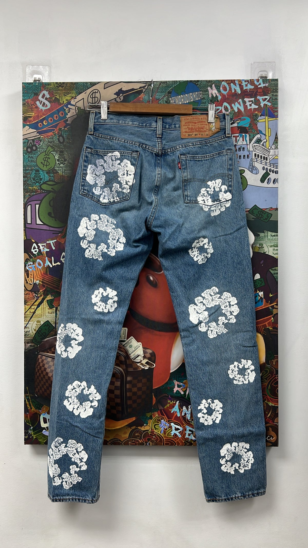 Denim Tears Light Wash Cotton Wreath Jeans