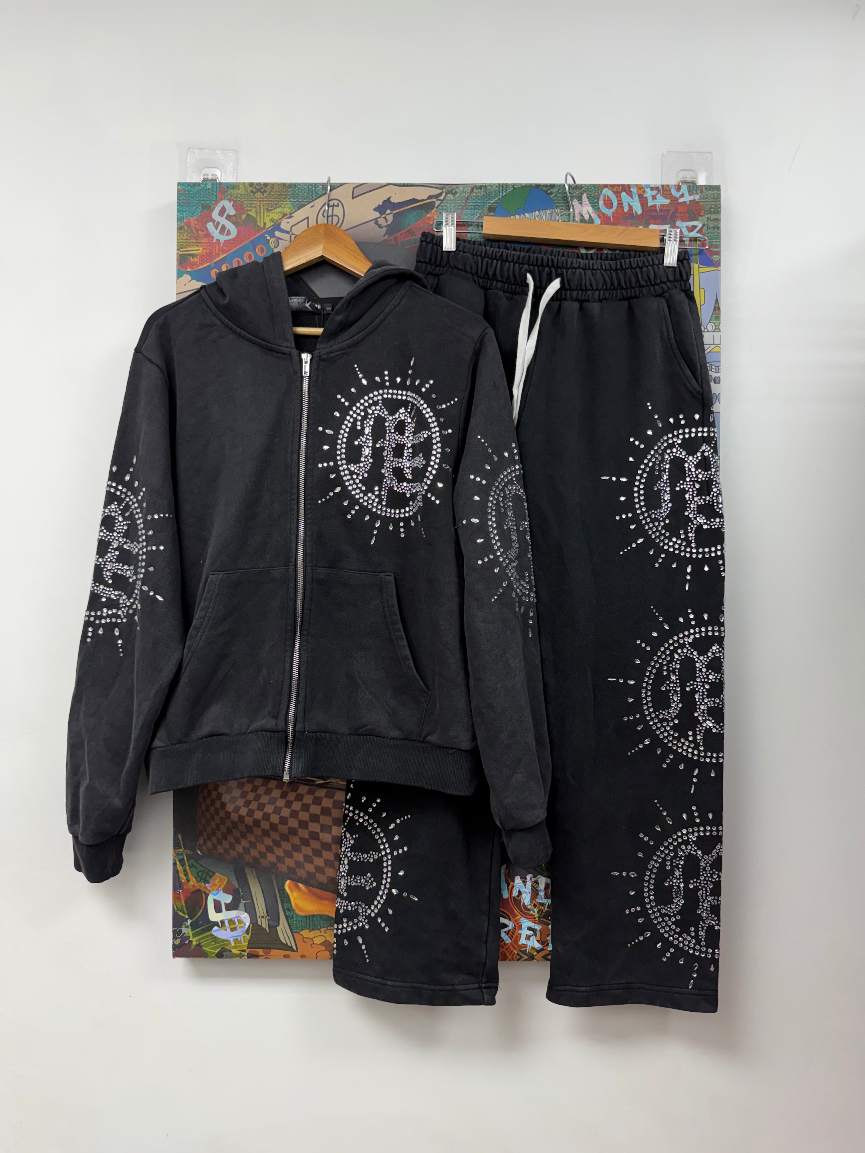 Mixed Emotions Black Wash Eclipse Sweatsuit