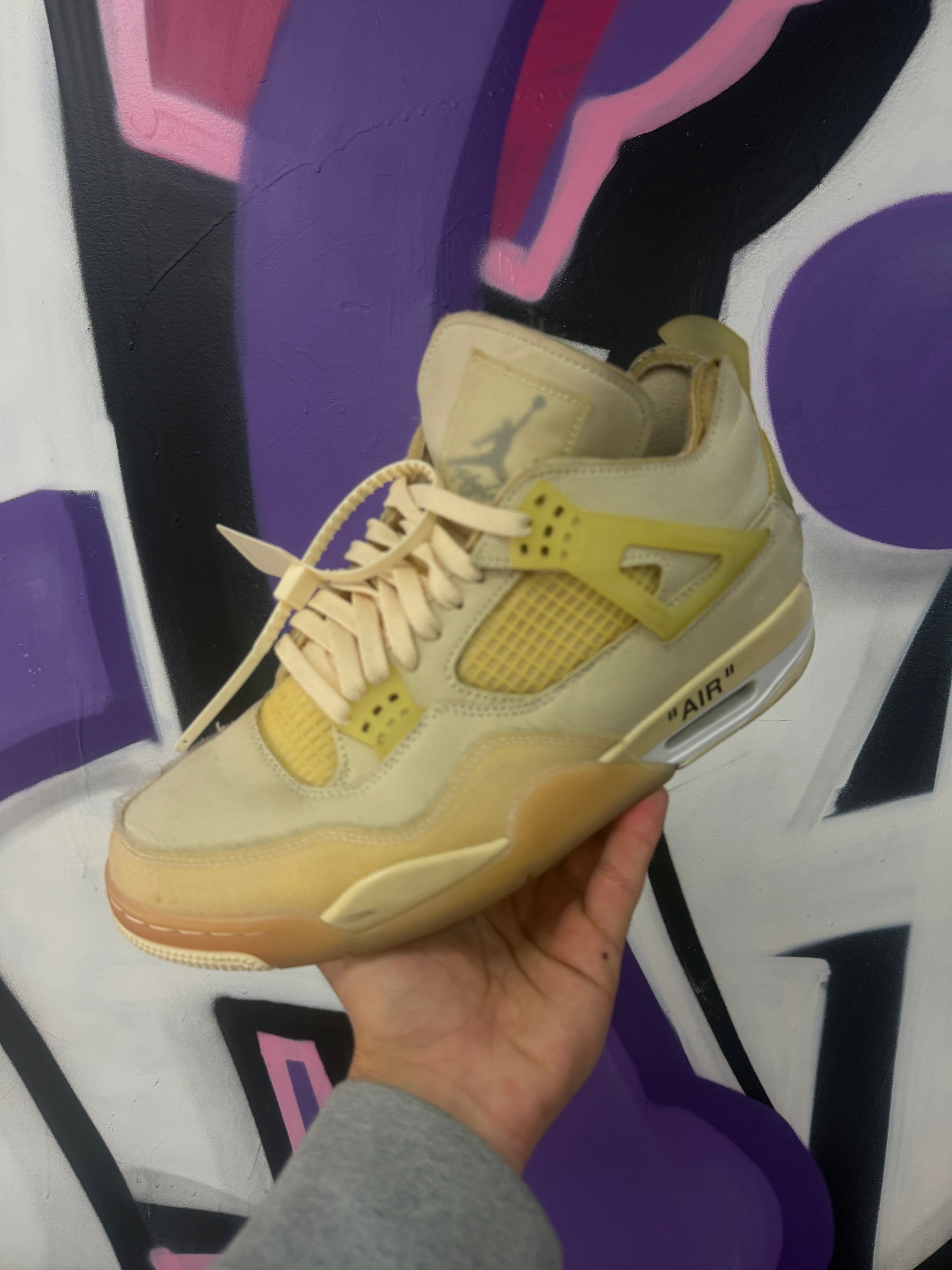 Jordan 4 Off White Sail Sneakers