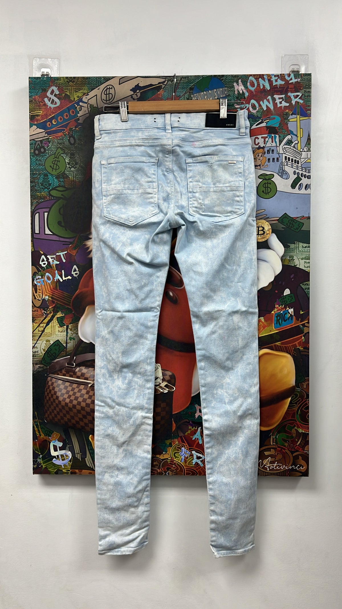 Amiri MX1 Mineral Blue Patch Jeans