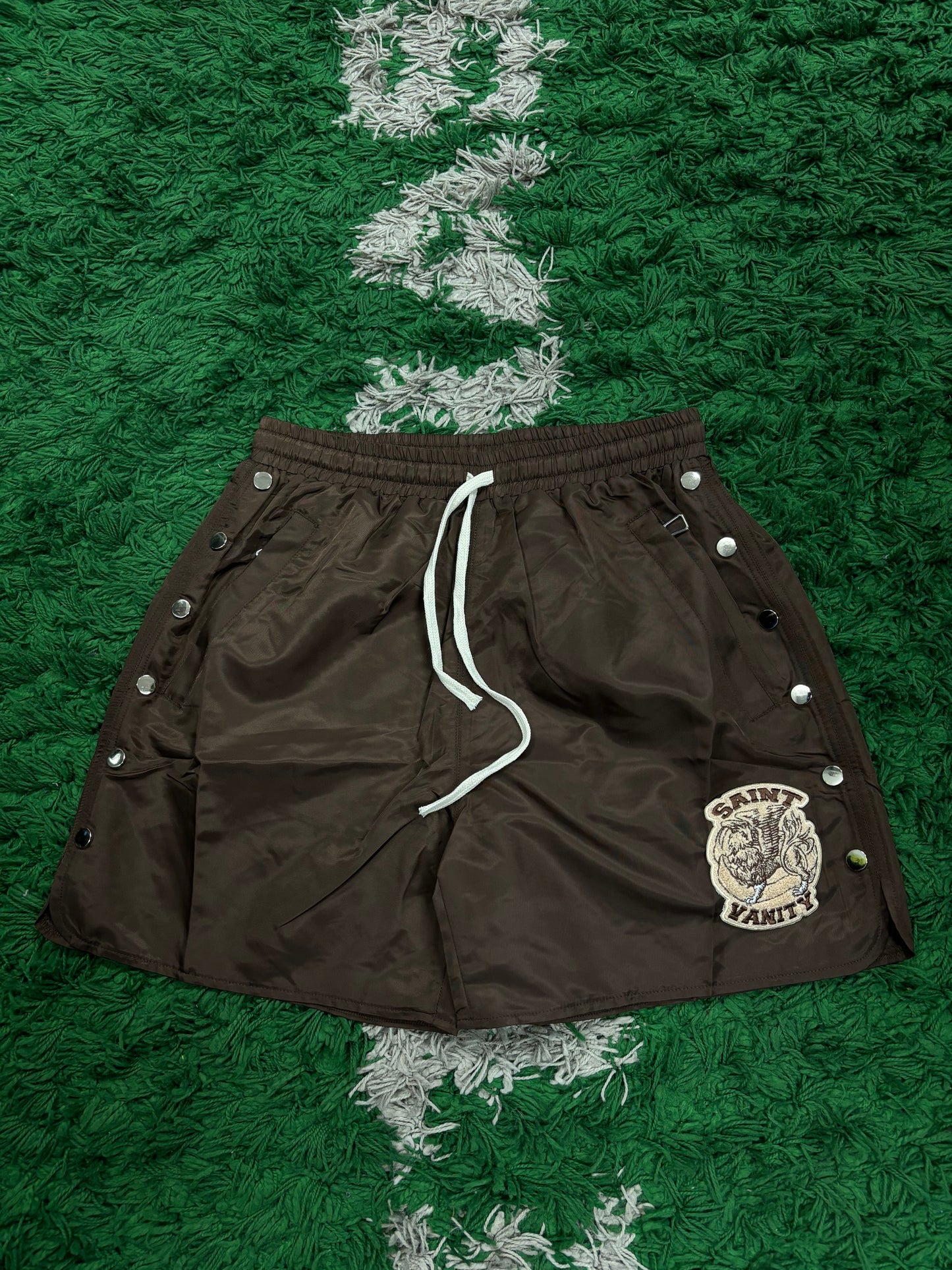 Saint Vanity Nylon Shorts Brown