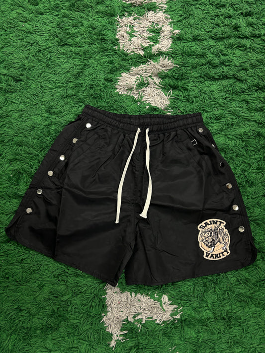 Saint Vanity Black Nylon Shorts