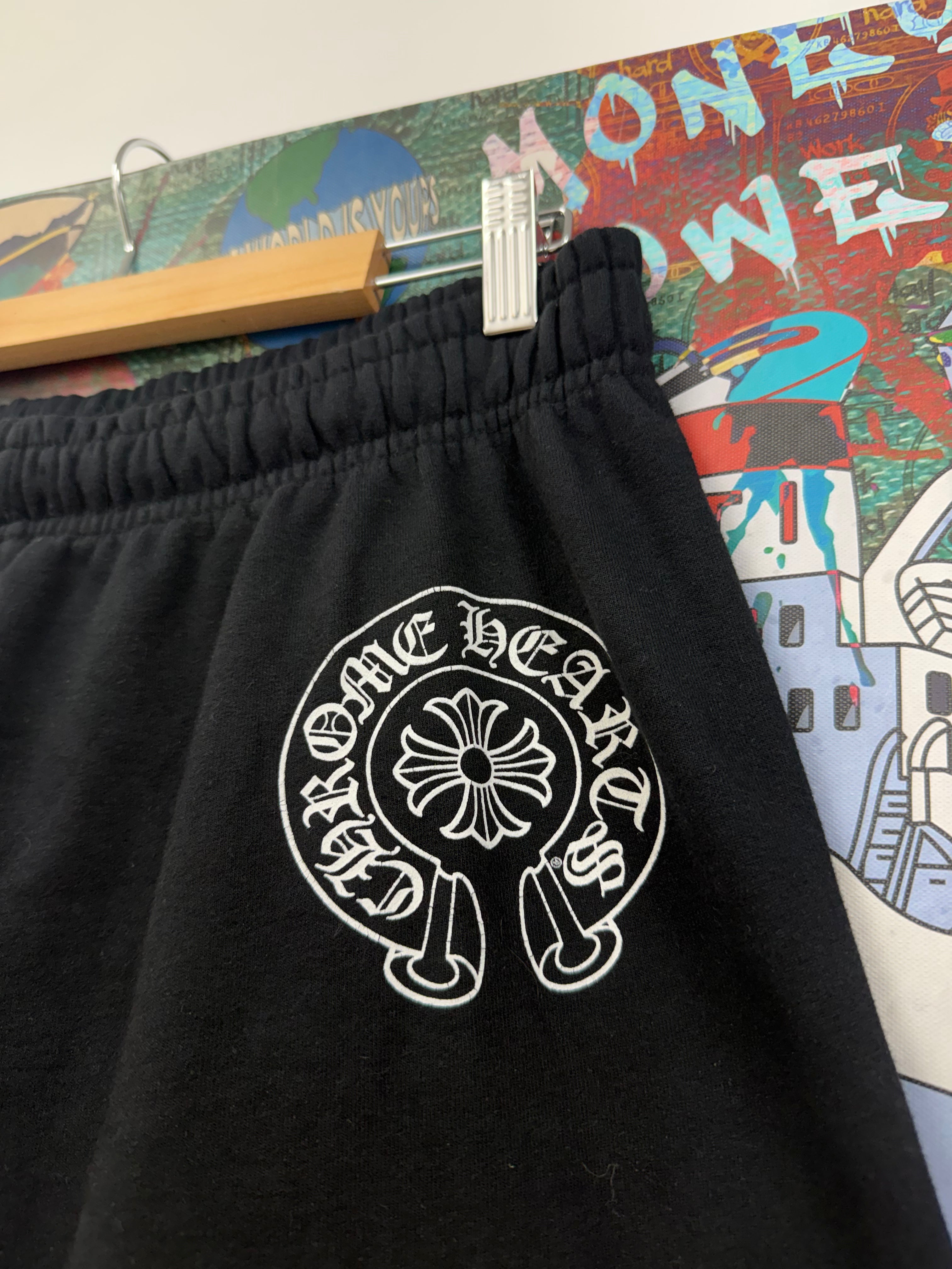 Chrome Hearts Black Horseshoe Sweatpants