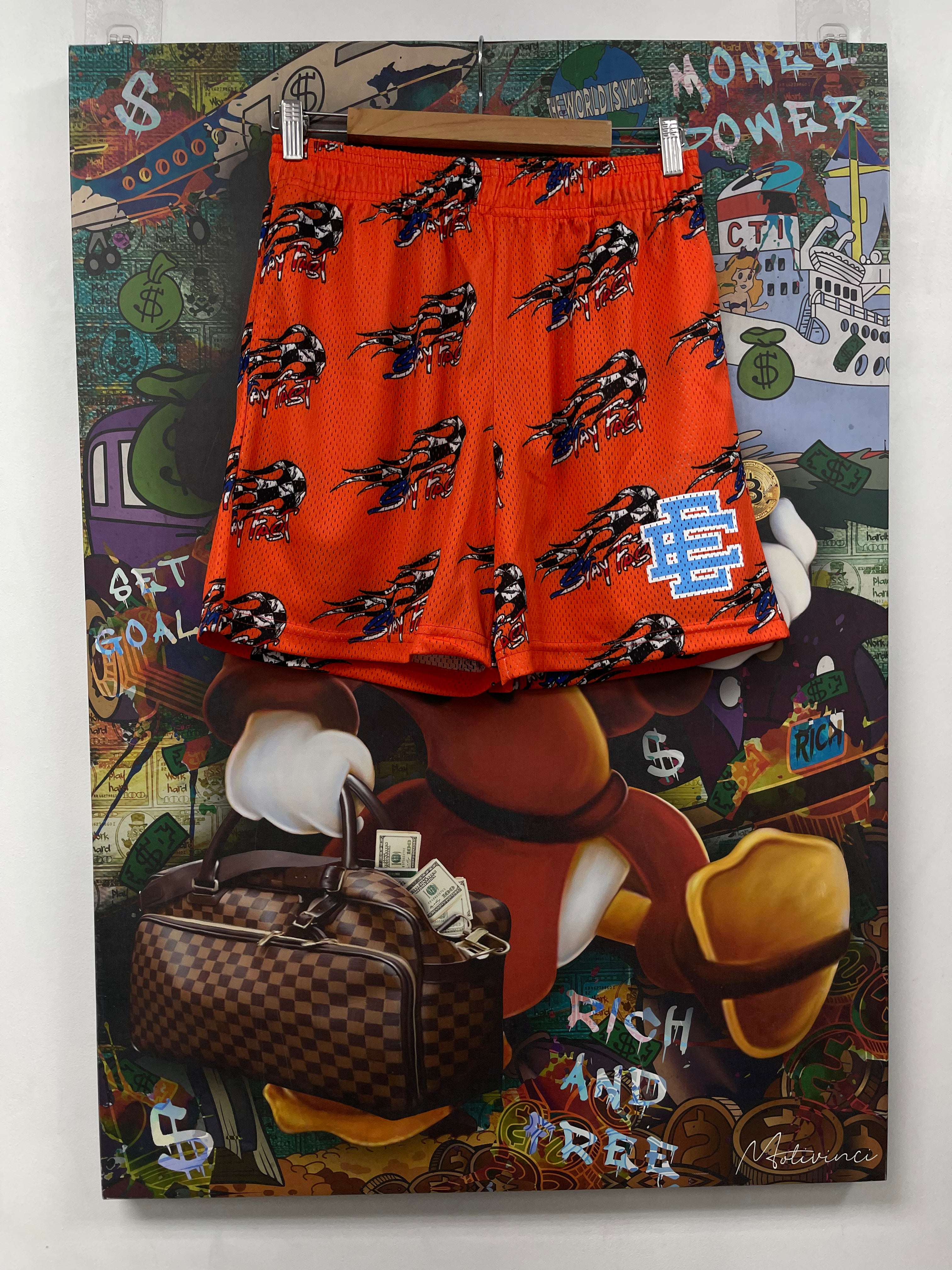 Eric Emanuel Matty Boy Orange Stay Fast Shorts