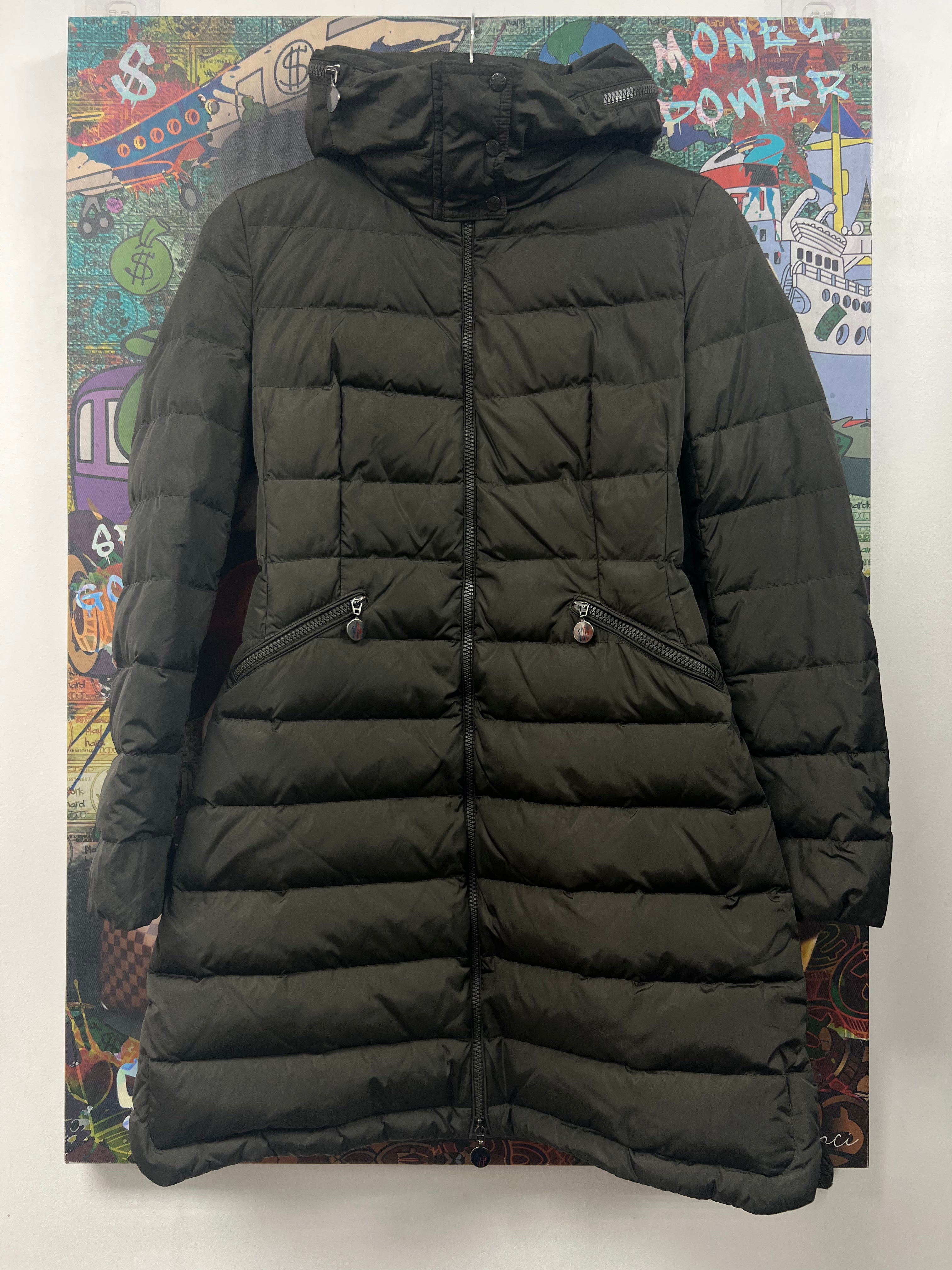 Moncler Olive Flamme Women's Parka Puffer Jacket
