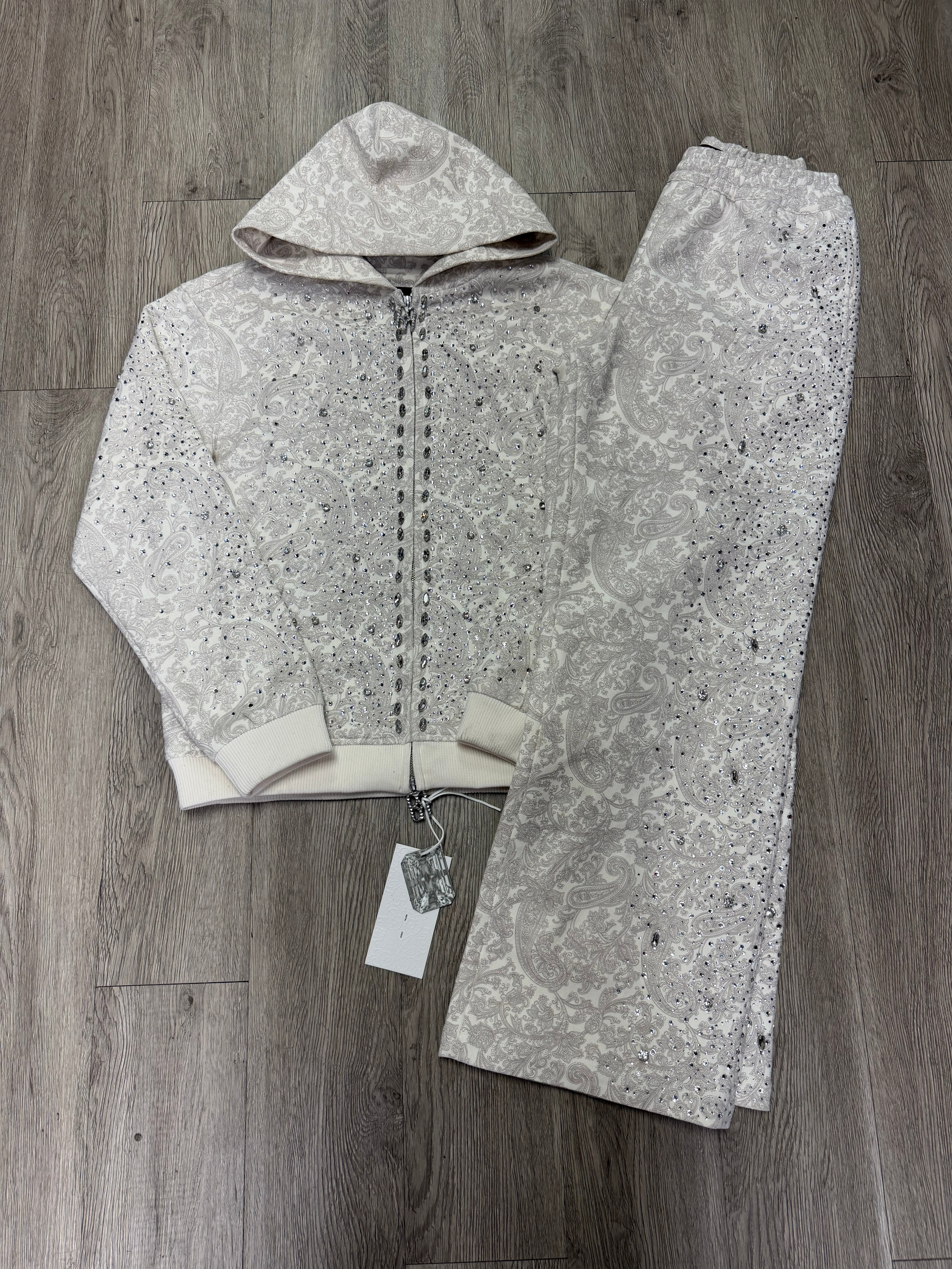 Birth Of A Royal Child White Cashew Blossom Sweatsuit