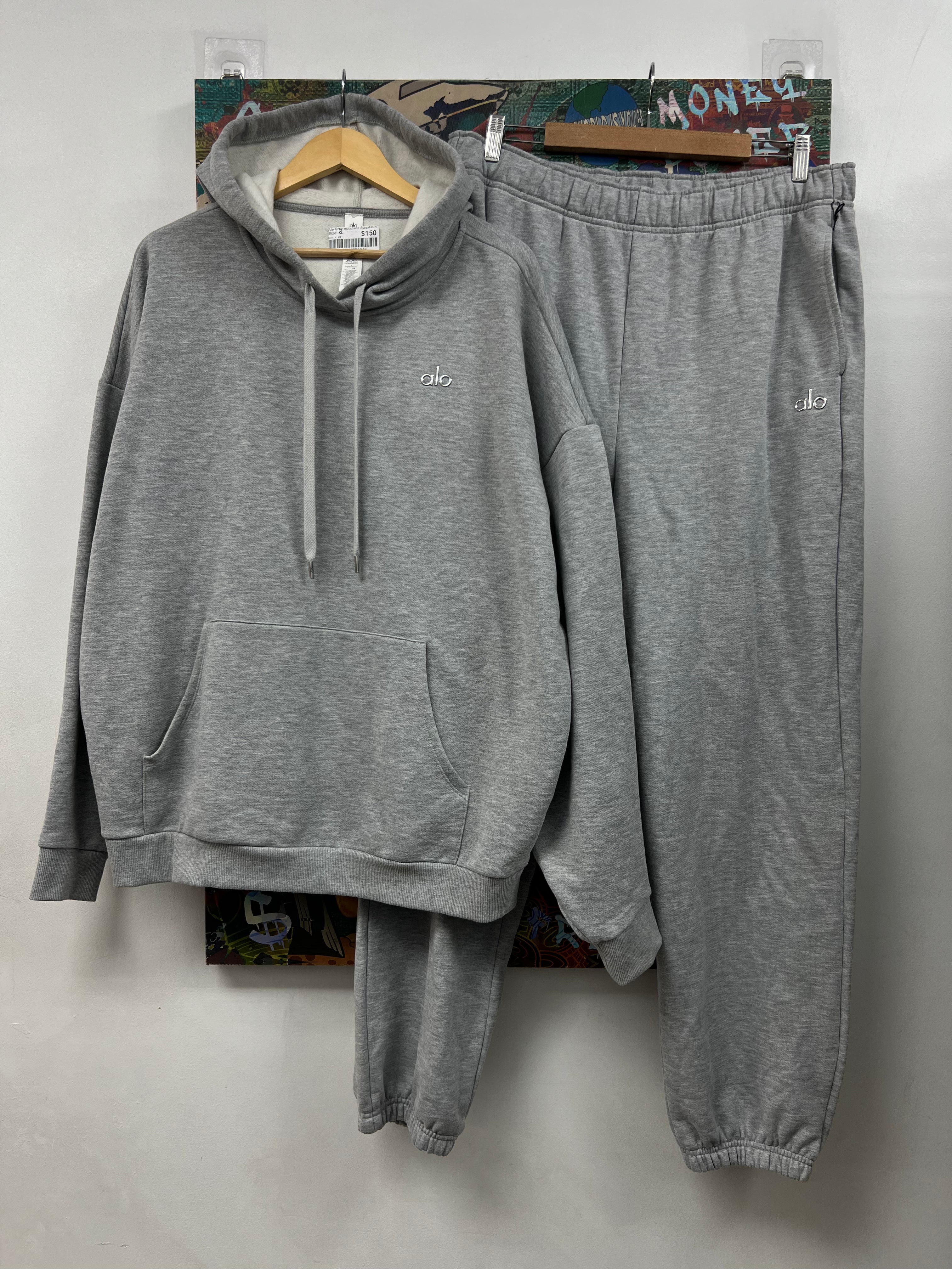 Alo Grey Accolade Sweatsuit