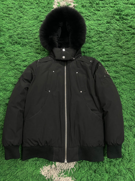 Moose Knuckle Jacket Black Fur Used KIDS Large