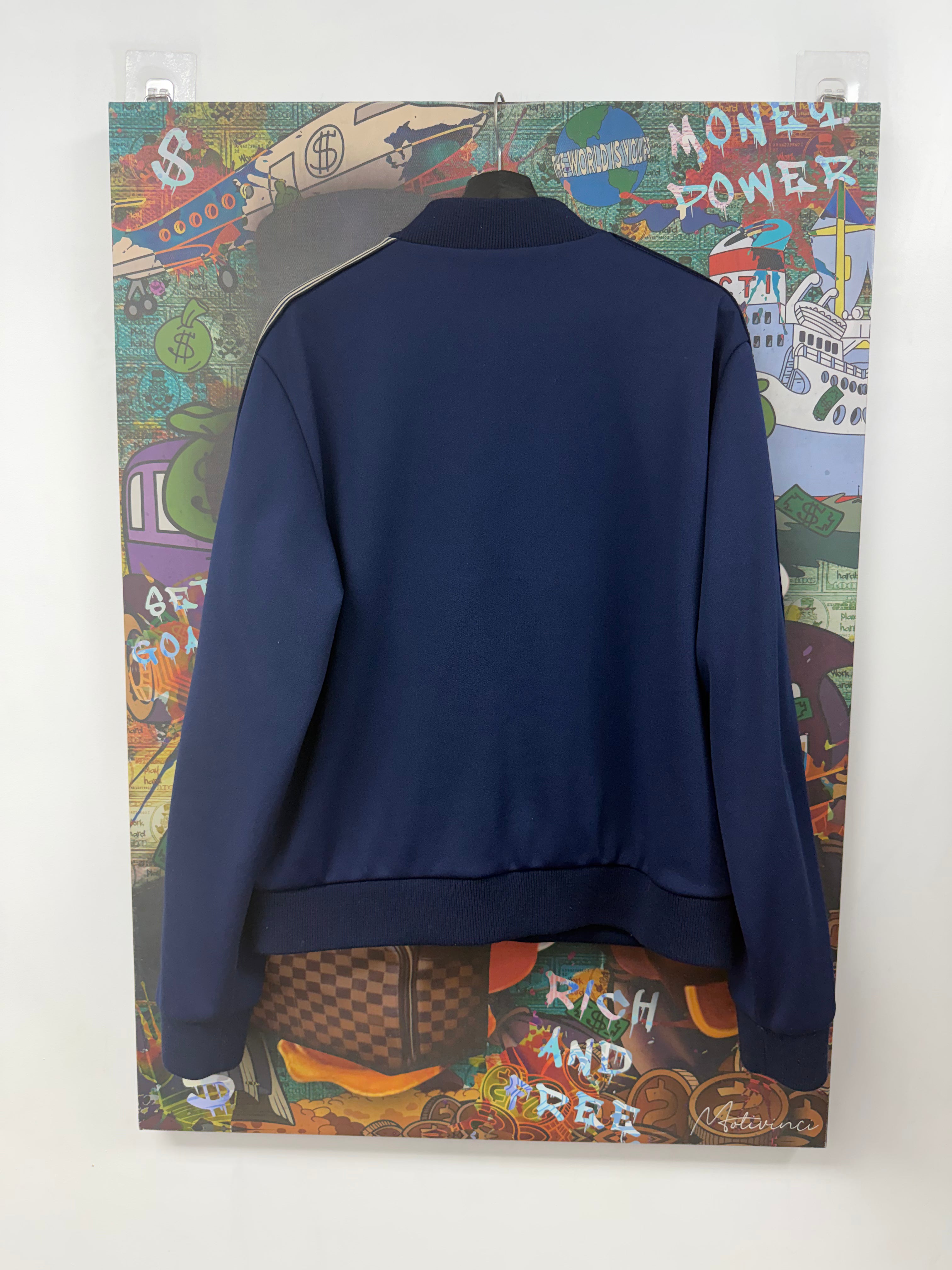 Celine Navy Gold Triomphe Track Jacket