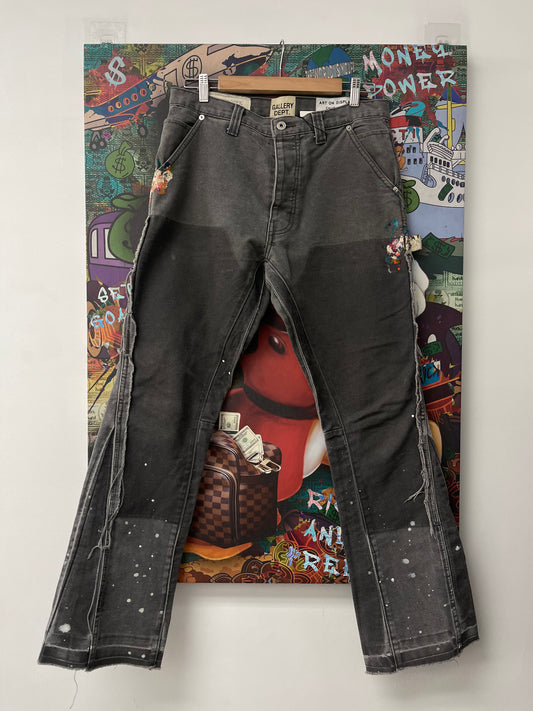 Gallery Dept Grey Paint Splatter Flares  Used