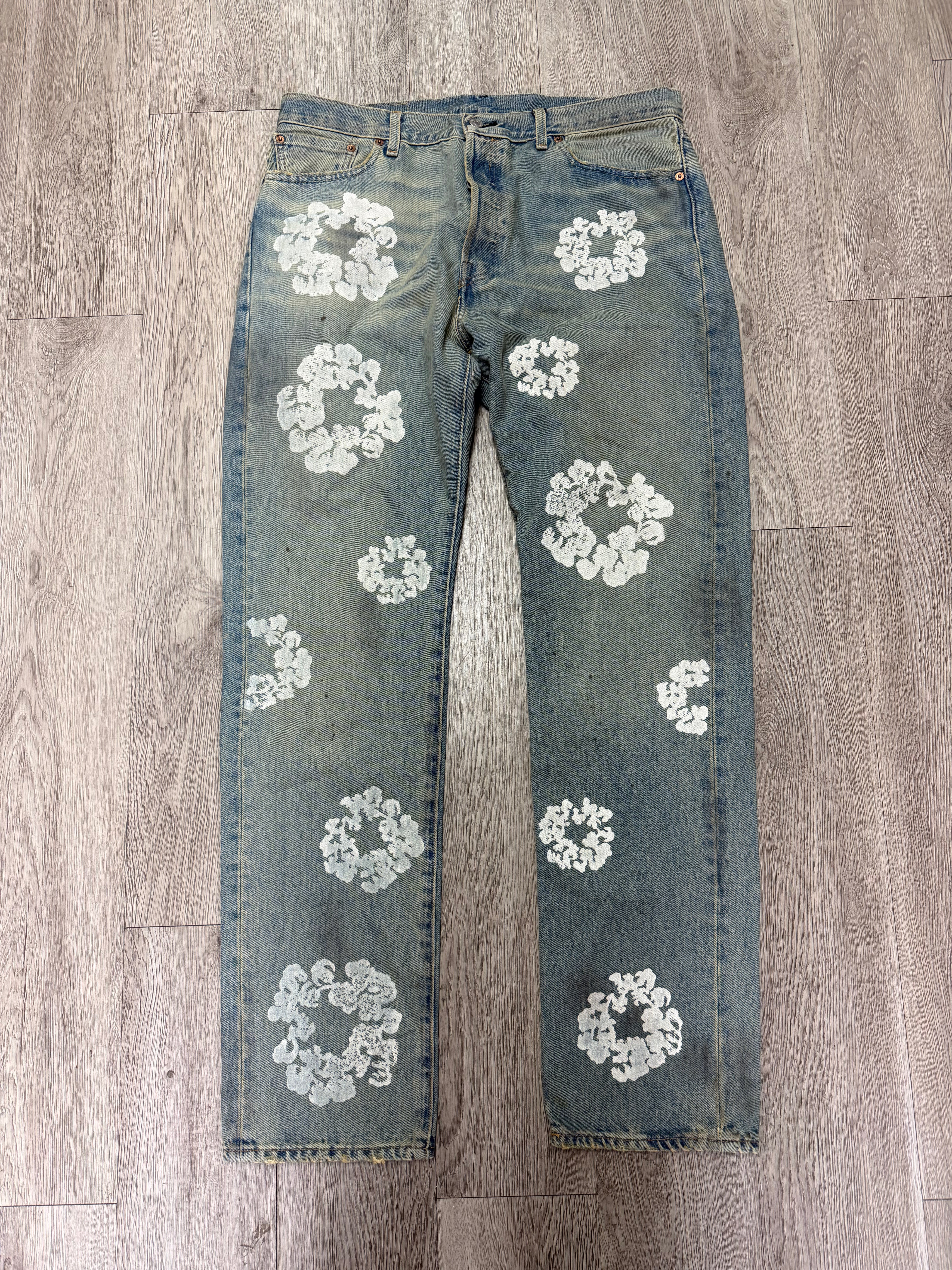 Denim Tears Aged Wash Cotton Wreath Jeans
