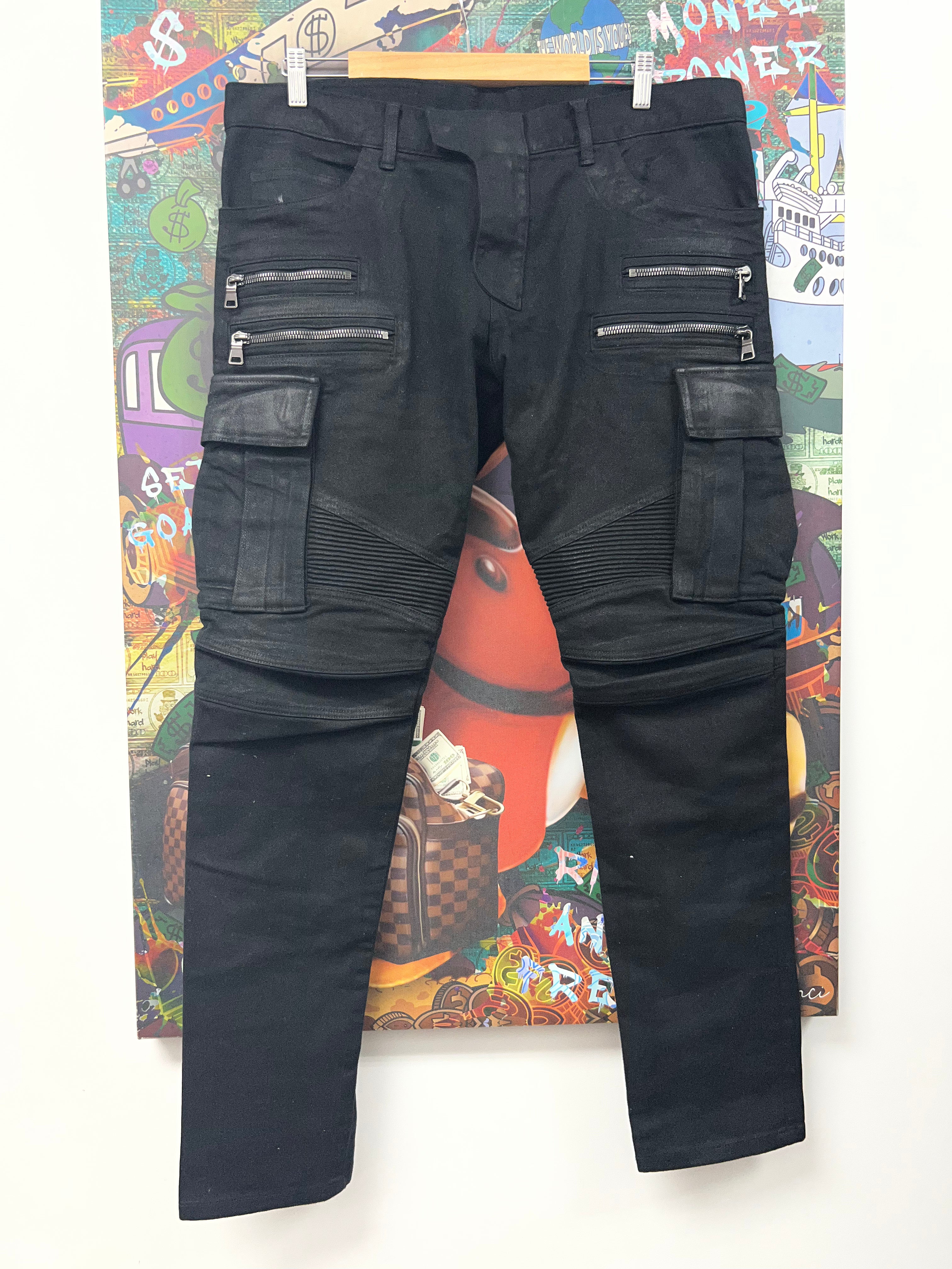 Balmain Zipper Cargo Jeans