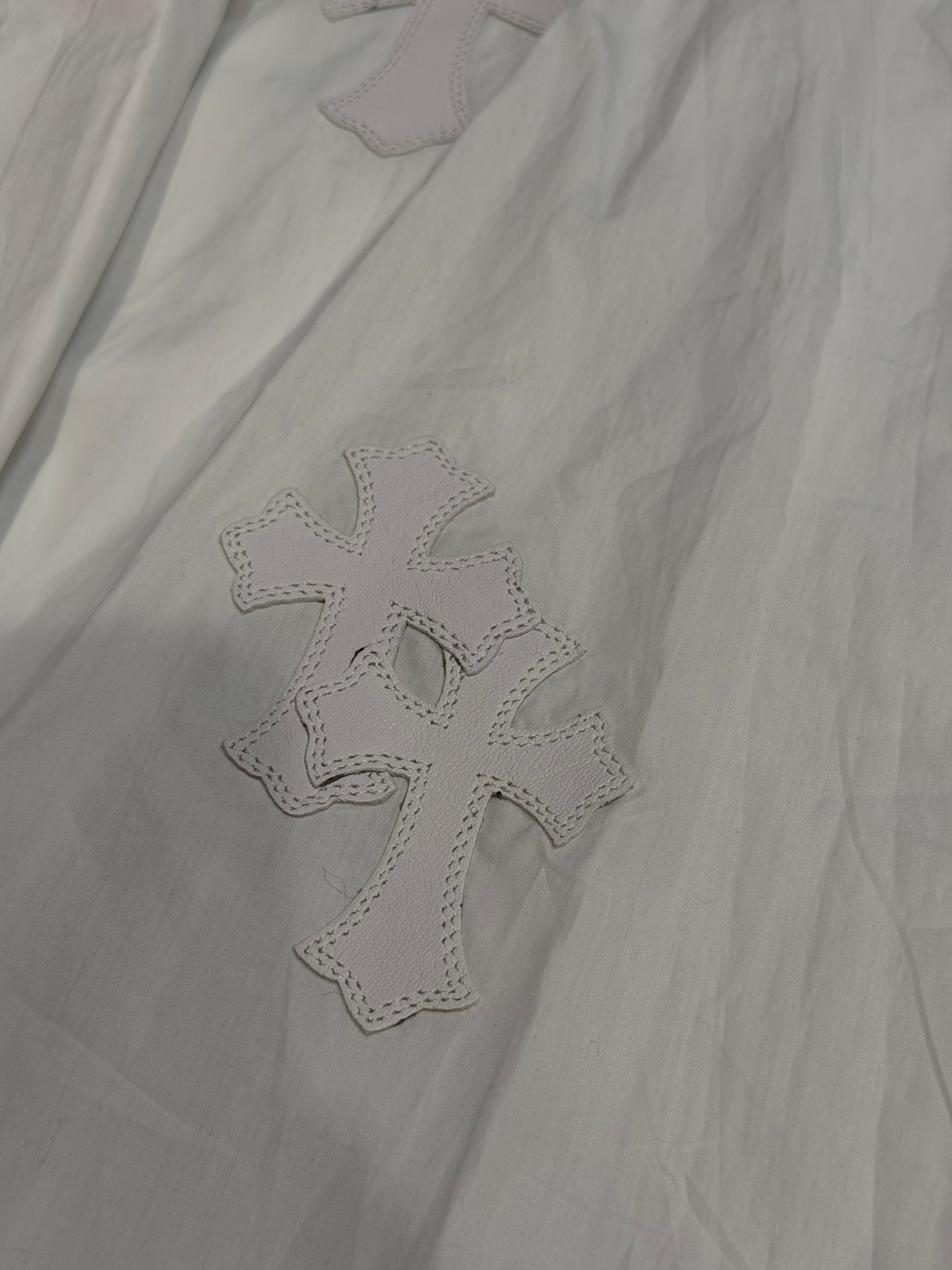 Chrome Hearts White Cross Patch Button Up
