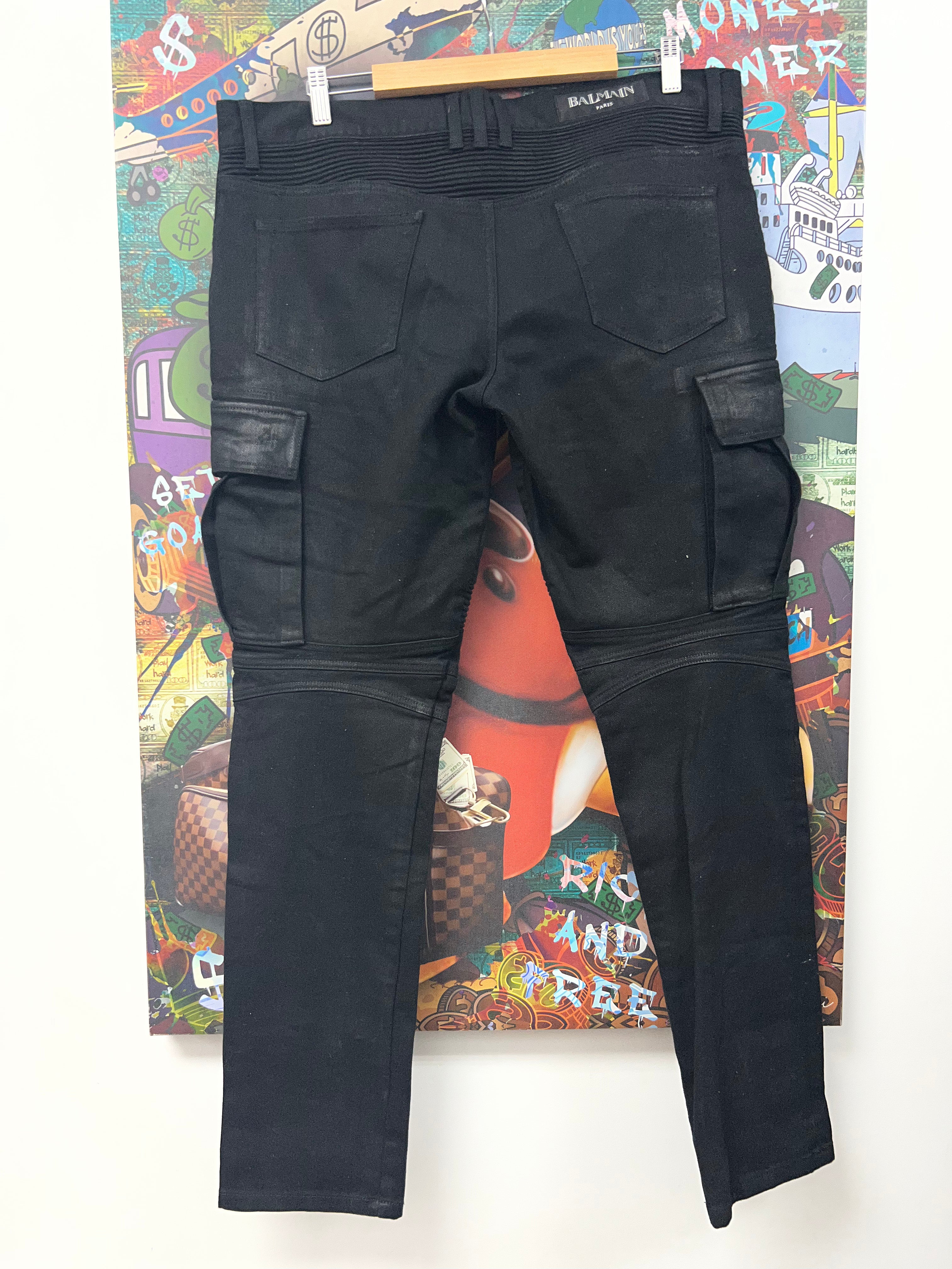 Balmain Zipper Cargo Jeans