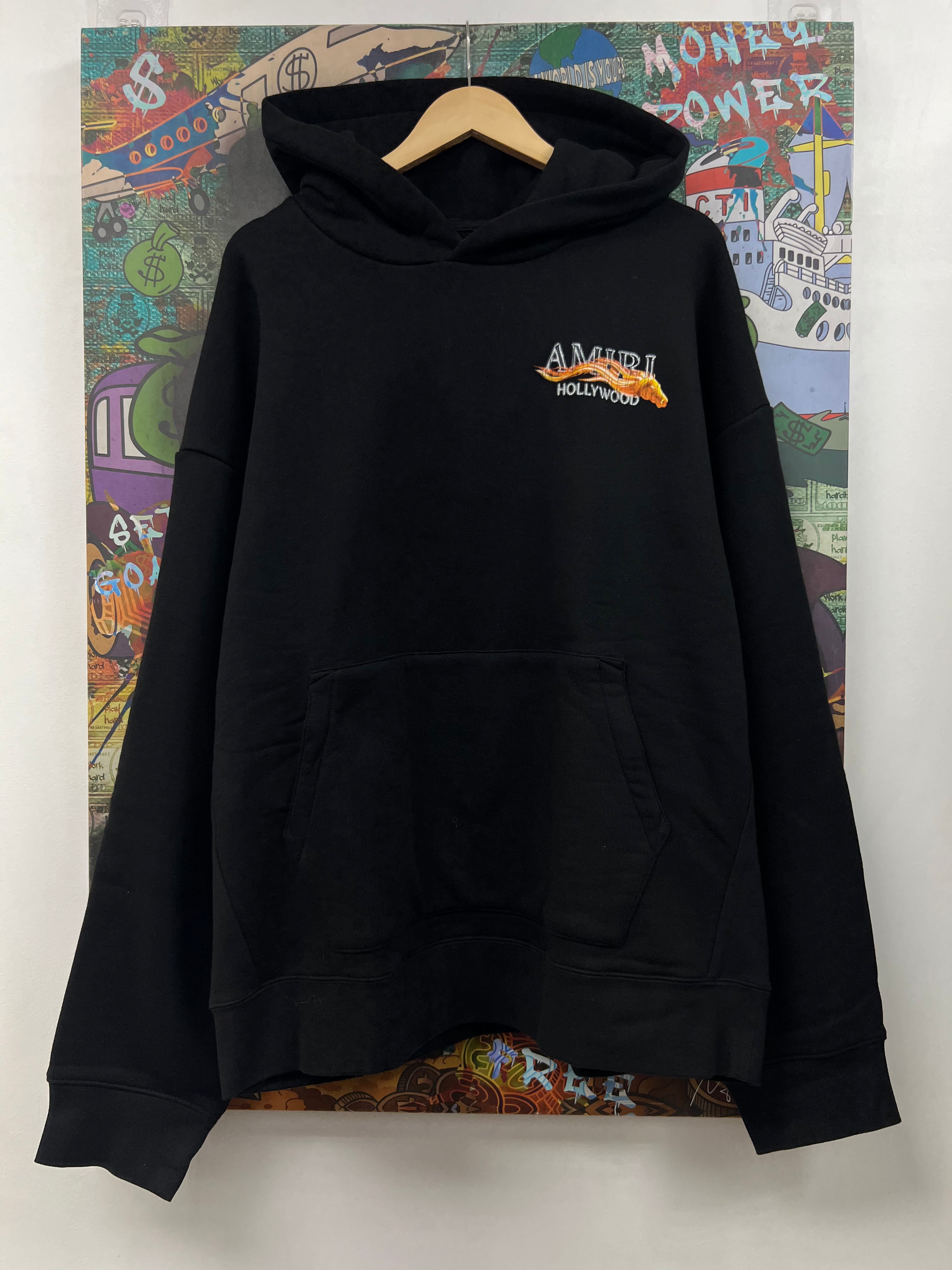 Amiri Hollywood Fire Black Hoodie