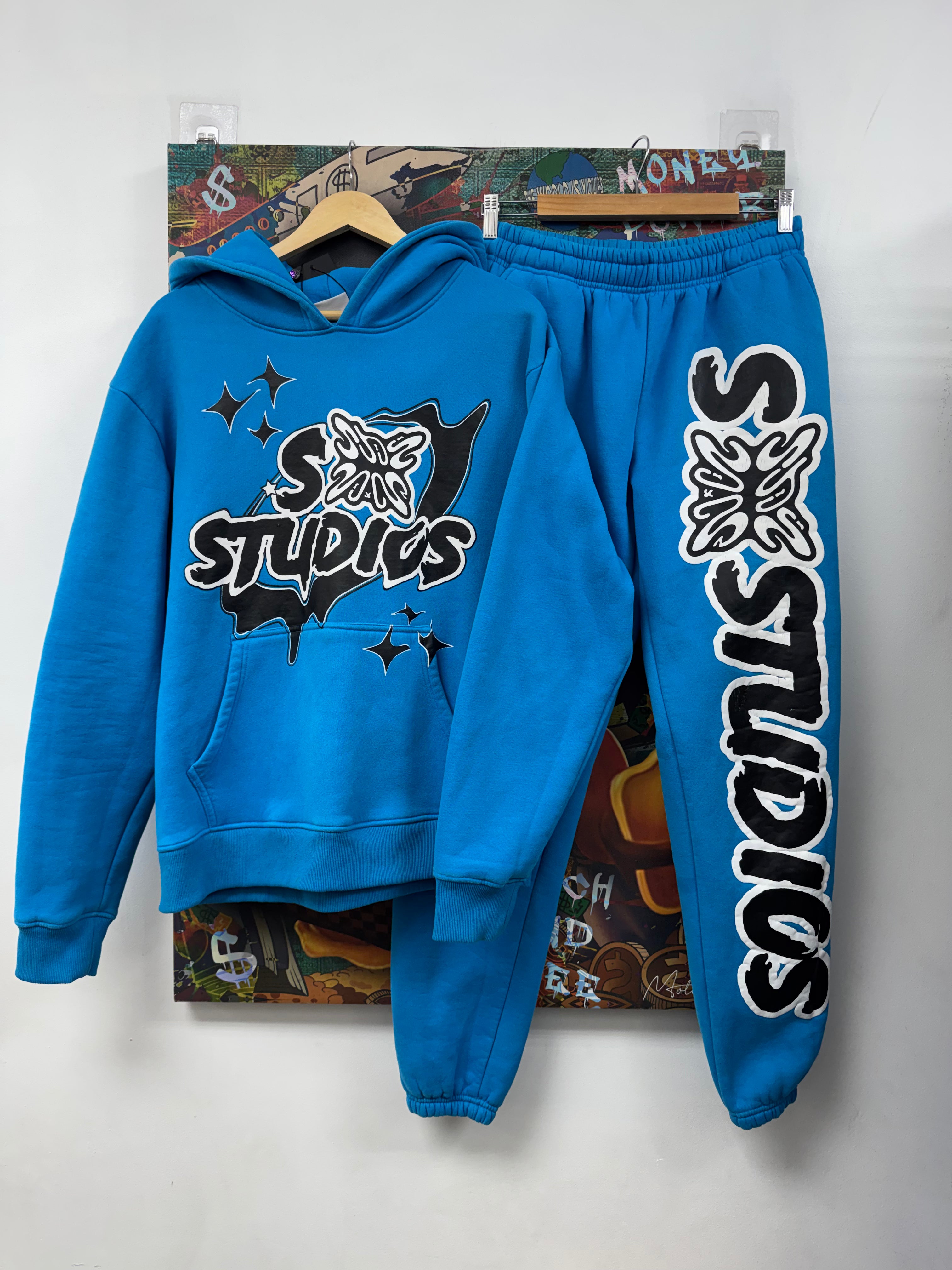 SB Studios Blue Black Sweatsuit
