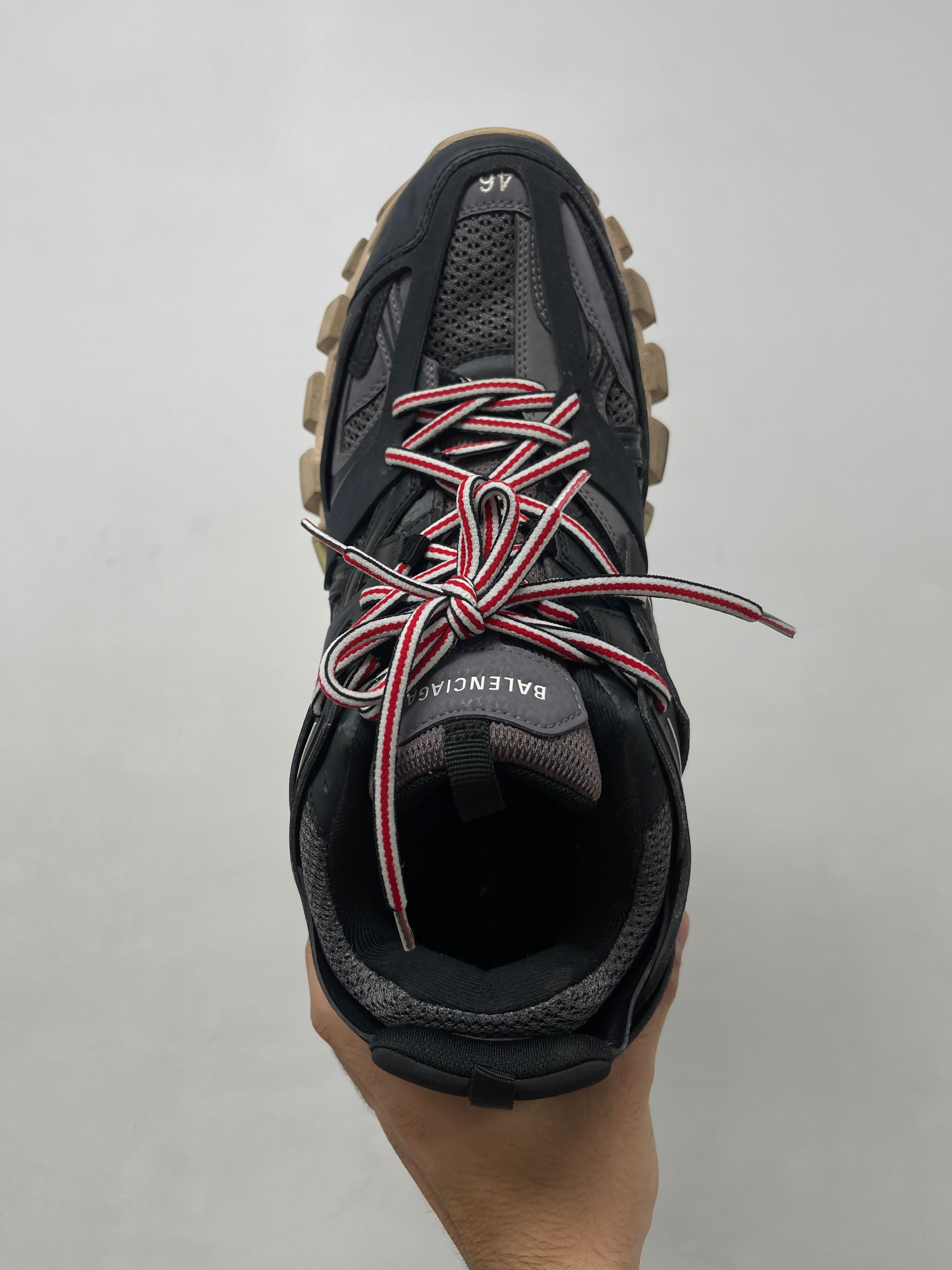Balenciaga Black Red Track Runner Sneakers