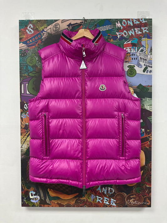 Moncler Puffer Vest Pink Used 4 (Large) N/A