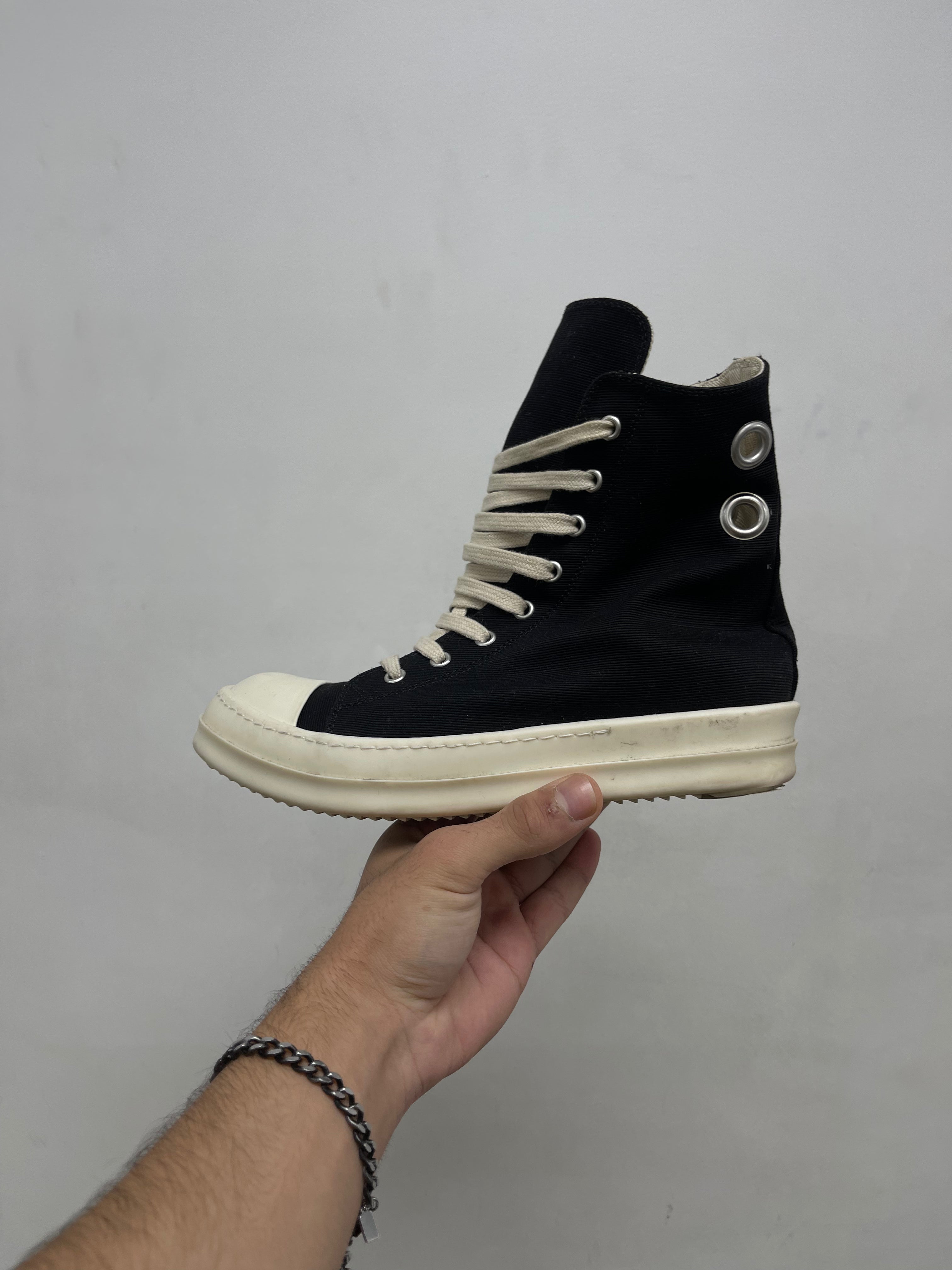 Rick Owens Black Eyelit DRKSHDW Hi Sneakers