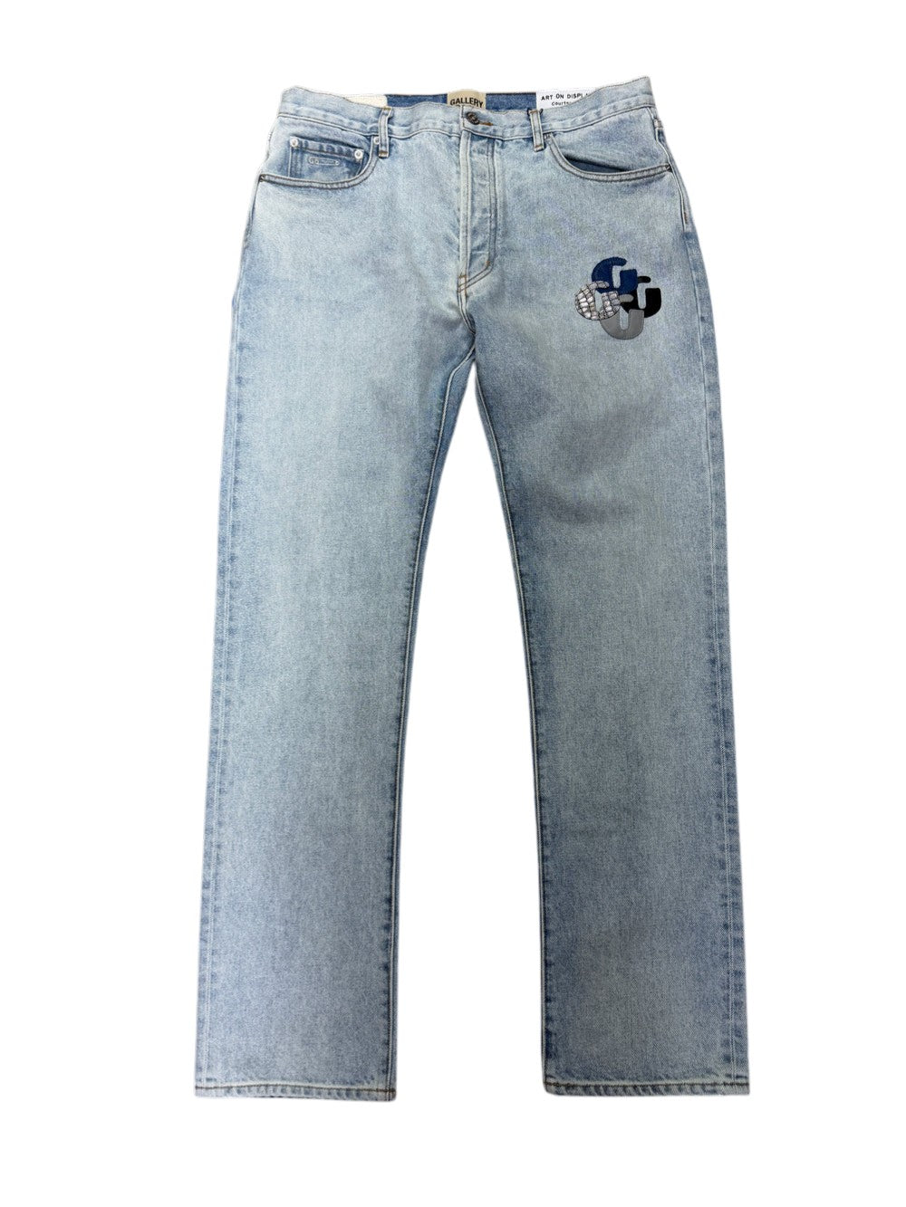Gallery Dept 4 G-Patch Straight Leg Light Wash Jeans