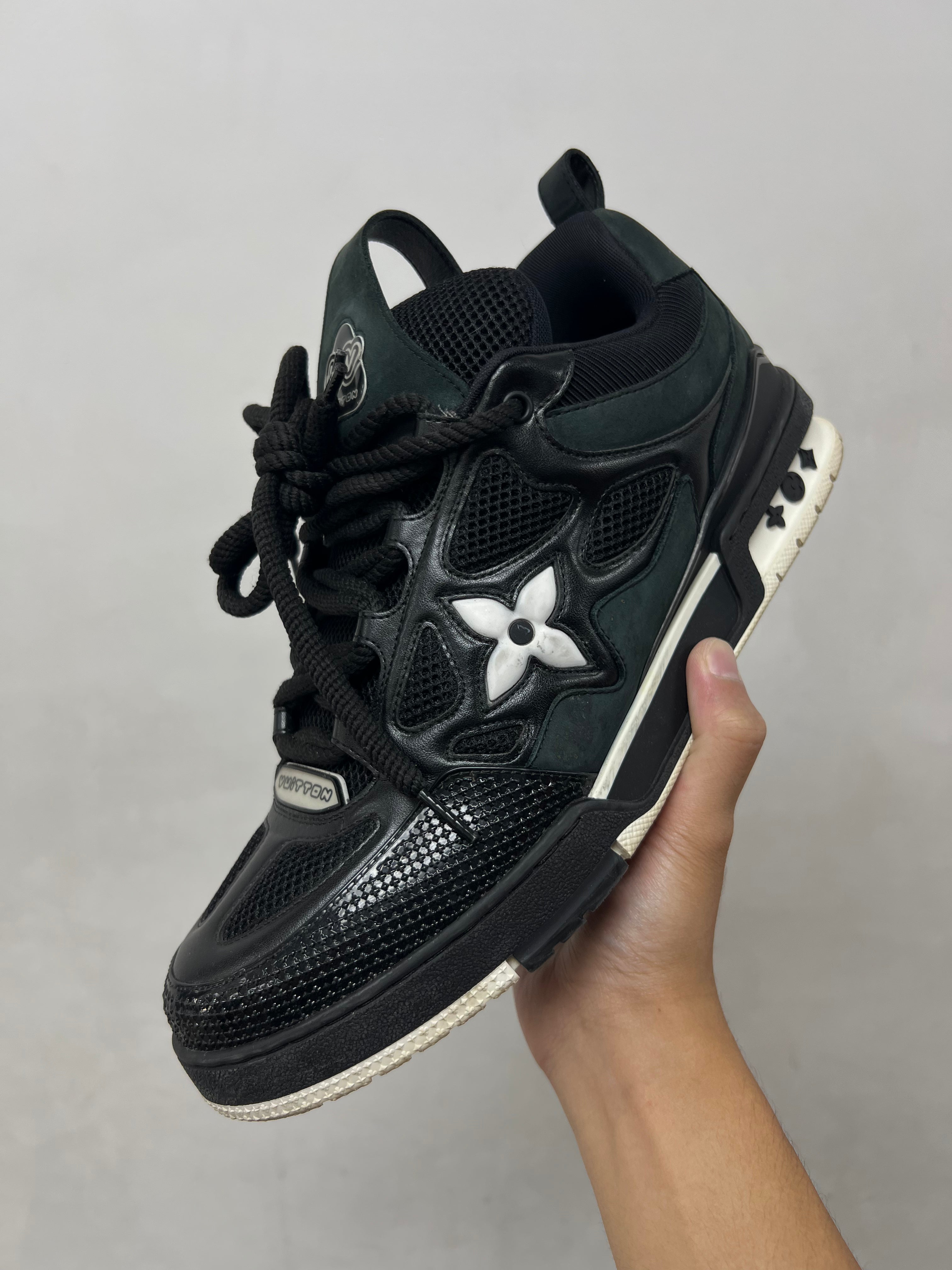 Louis Vuitton Black White Skate Sneakers