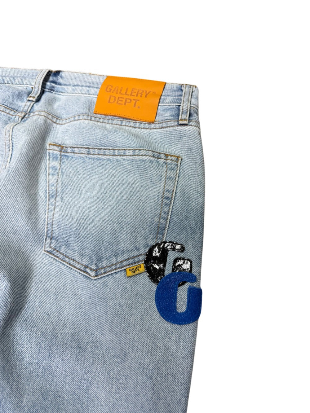 Gallery Dept 4 G-Patch Straight Leg Light Wash Jeans