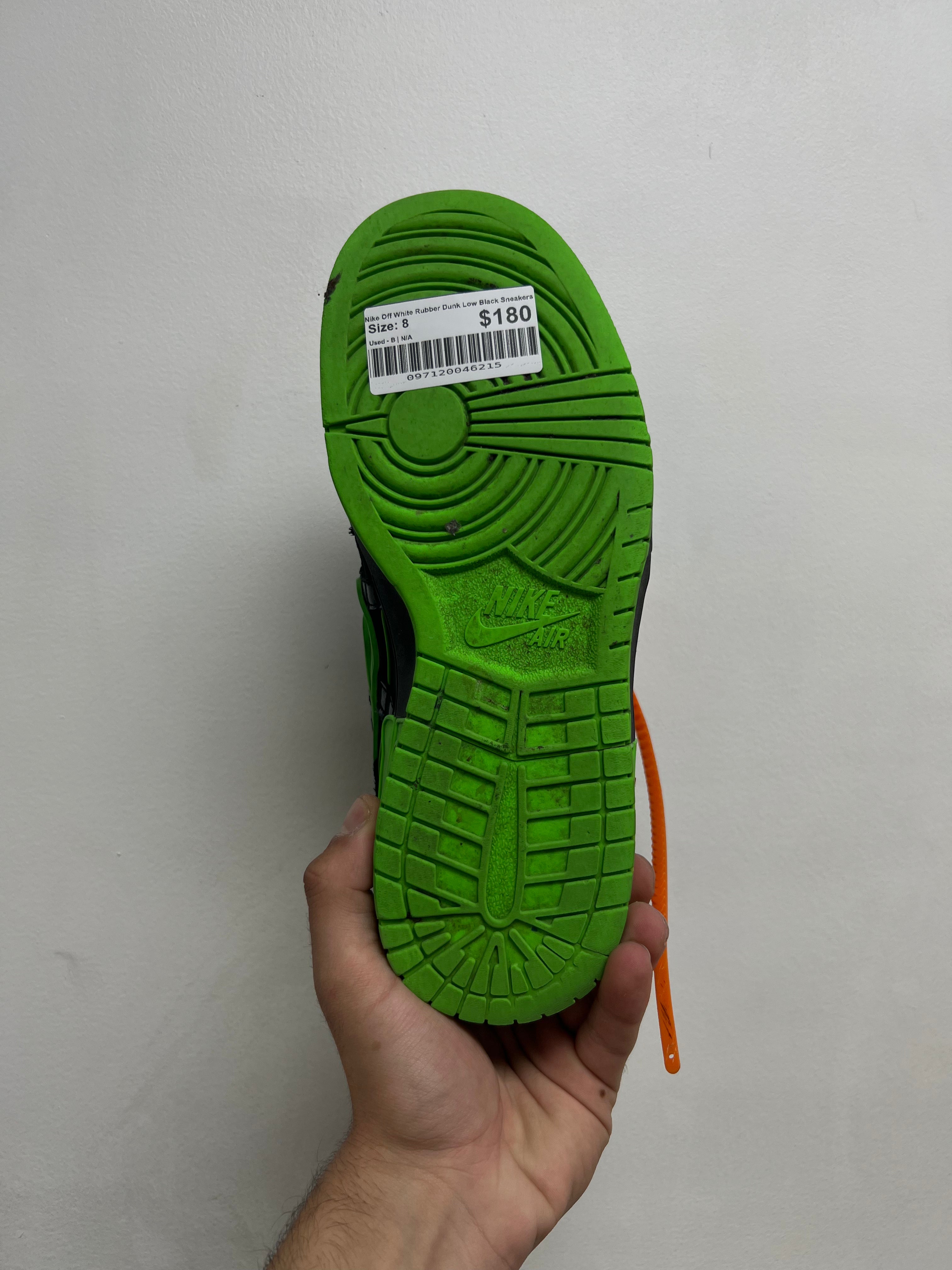 Nike Off White Rubber Dunk Low Black Sneakers